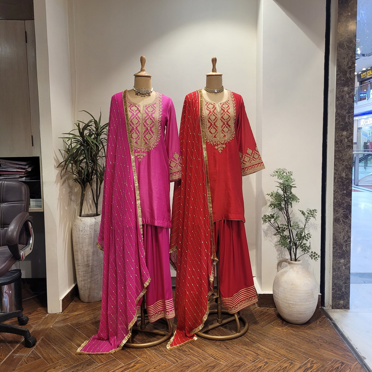 Dupatta georgette with Mukesh work