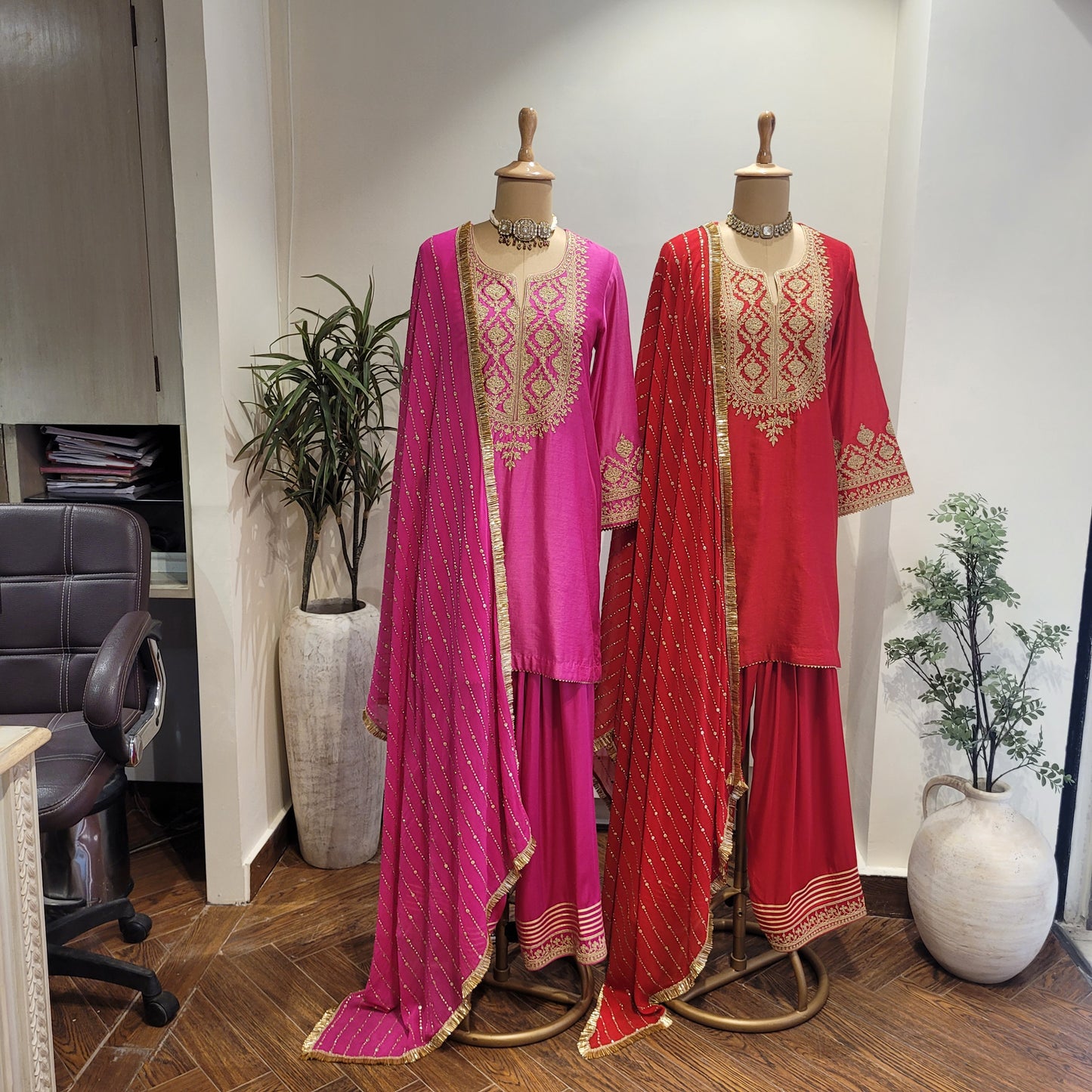 Dupatta georgette with Mukesh work