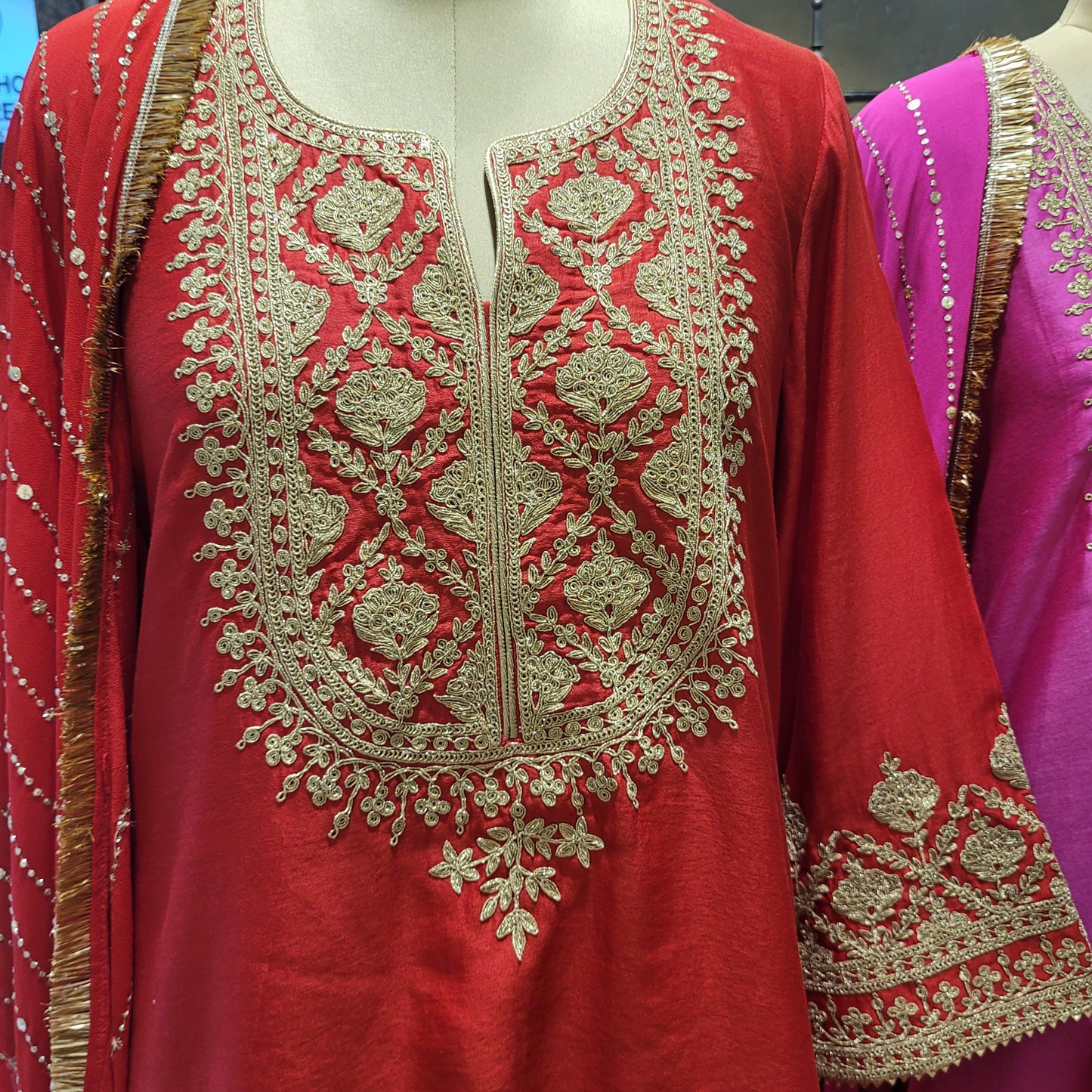 Dupatta georgette with Mukesh work
