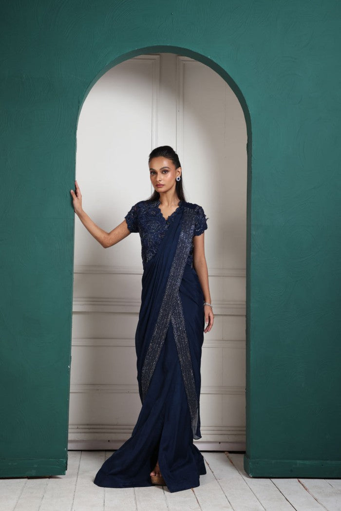 MIDNIGHT ELEGANCE EMBELLISHEE SAREE