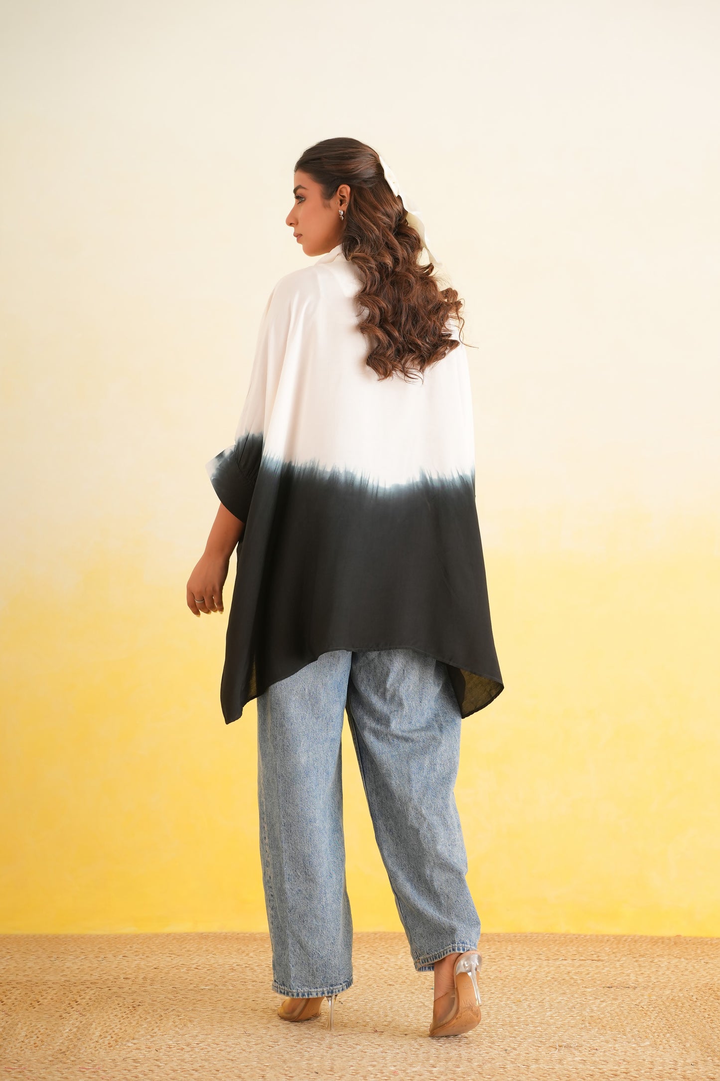 Ombre Shirt (White & Black)
