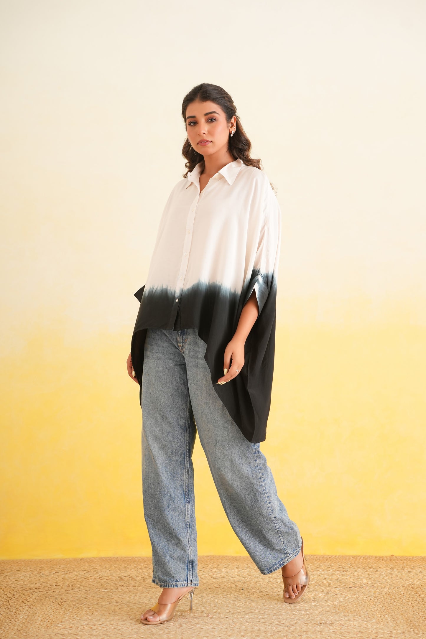 Ombre Shirt (White & Black)