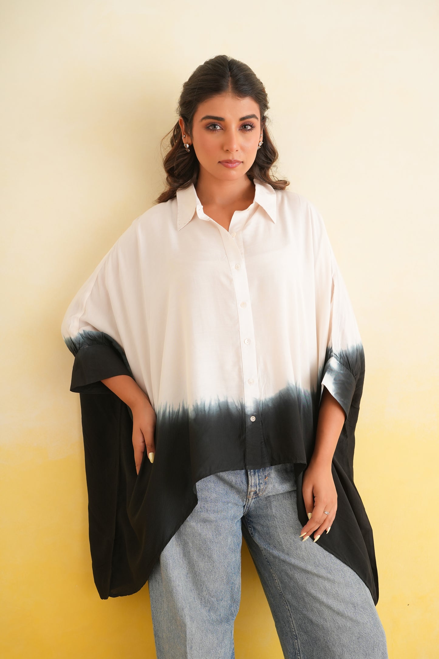 Ombre Shirt (White & Black)