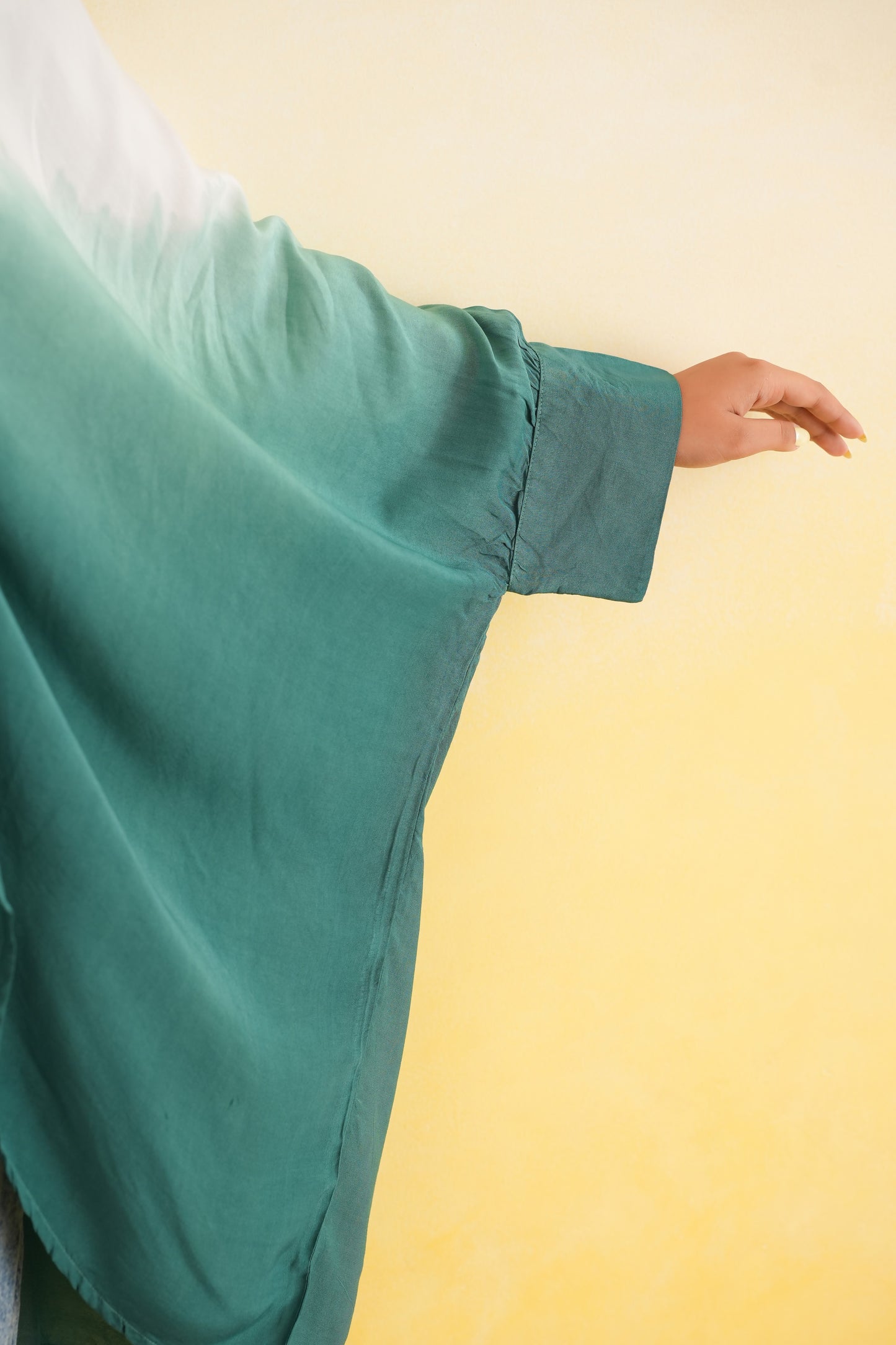 Ombre Shirt (White & Green)