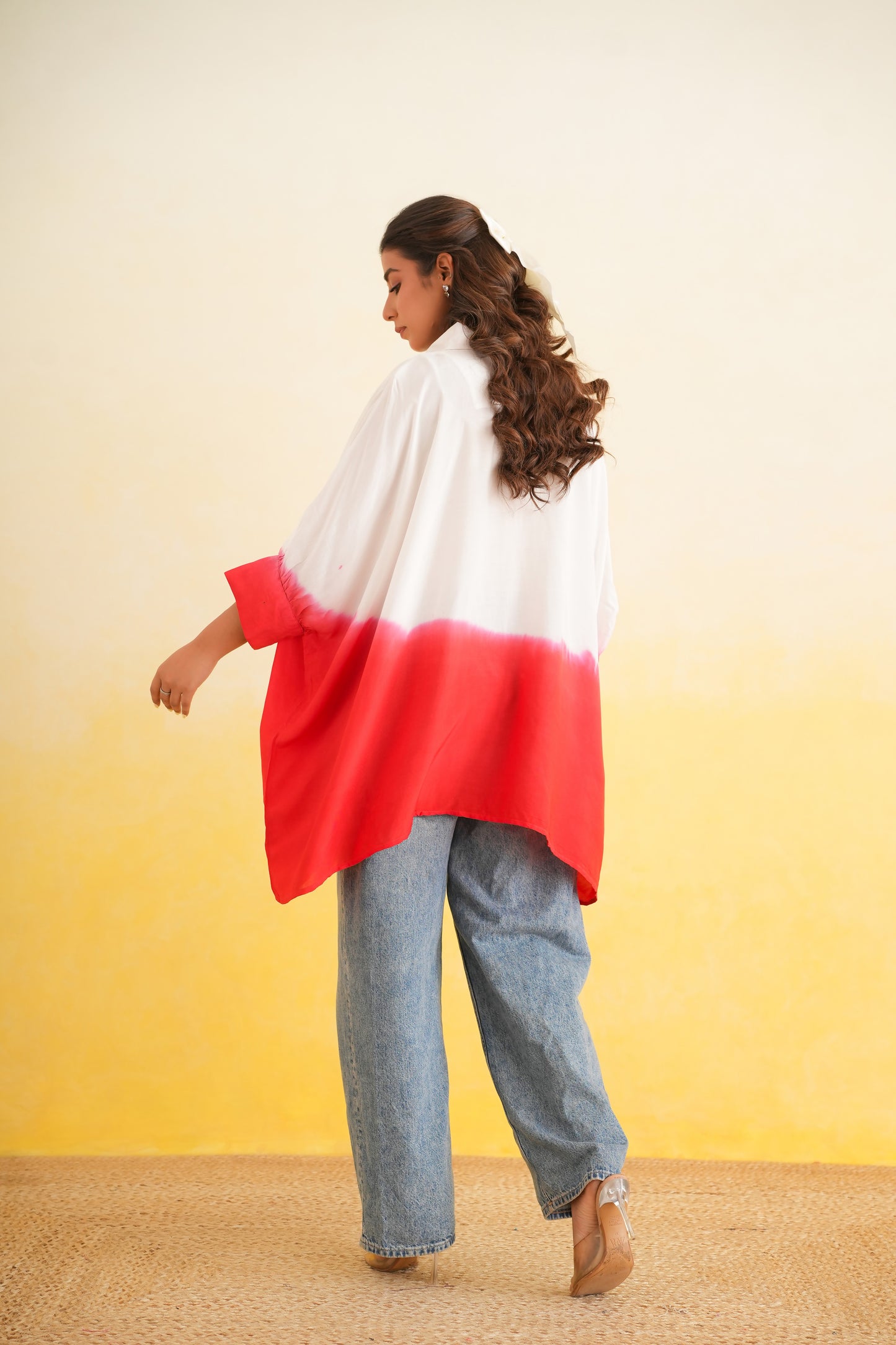 Ombre Shirt White & Red