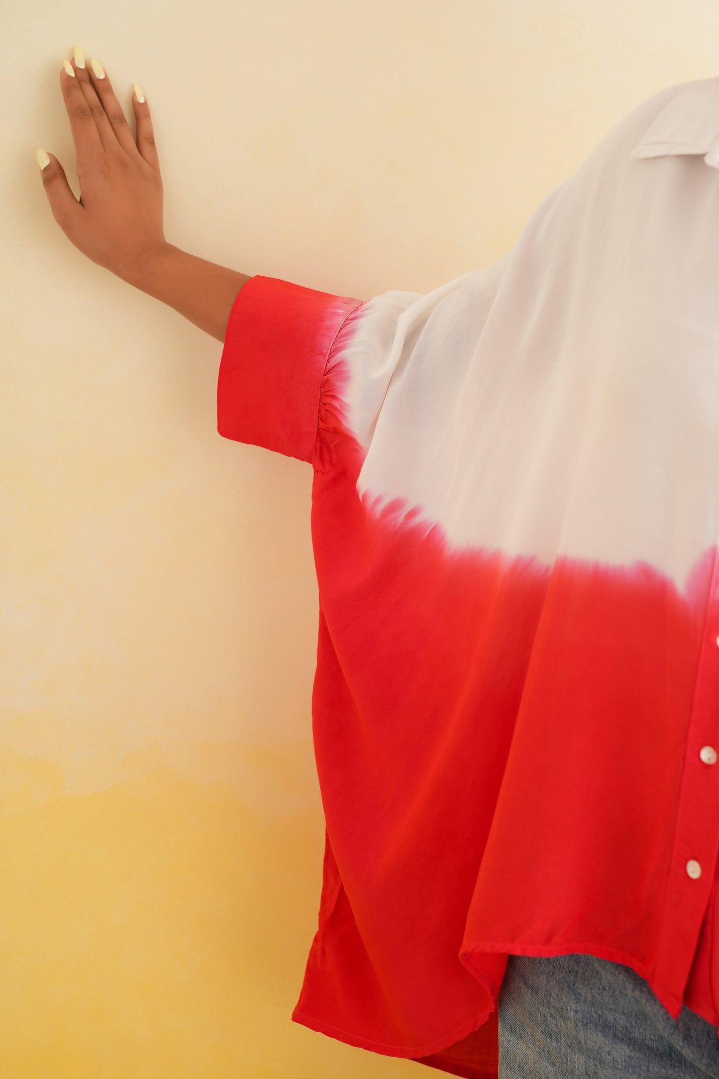 Ombre Shirt White & Red