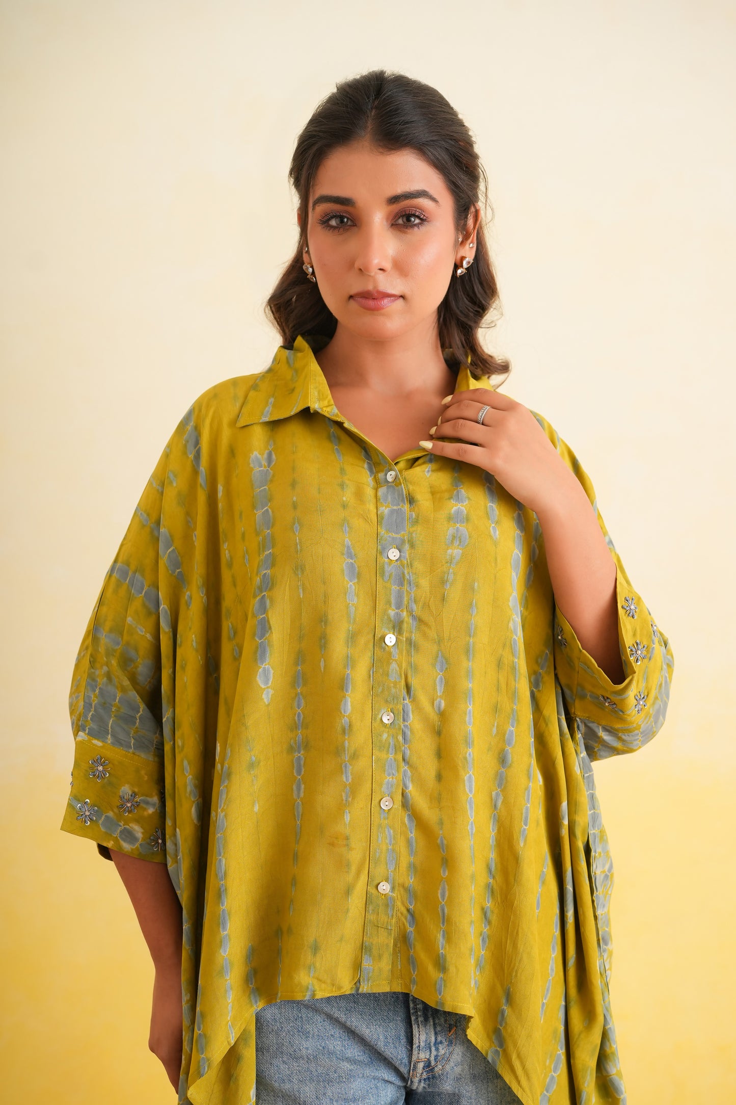 Mustard Shibori Shirt