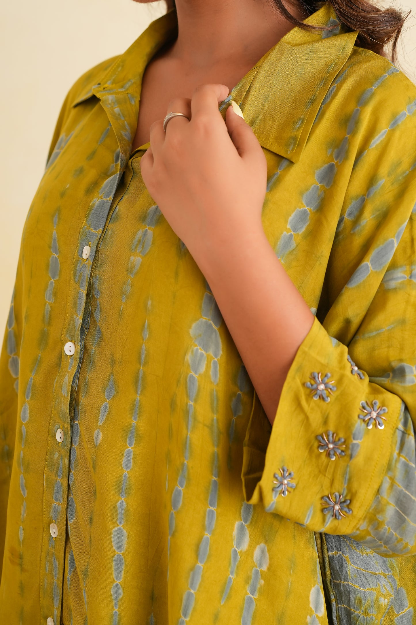 Mustard Shibori Shirt
