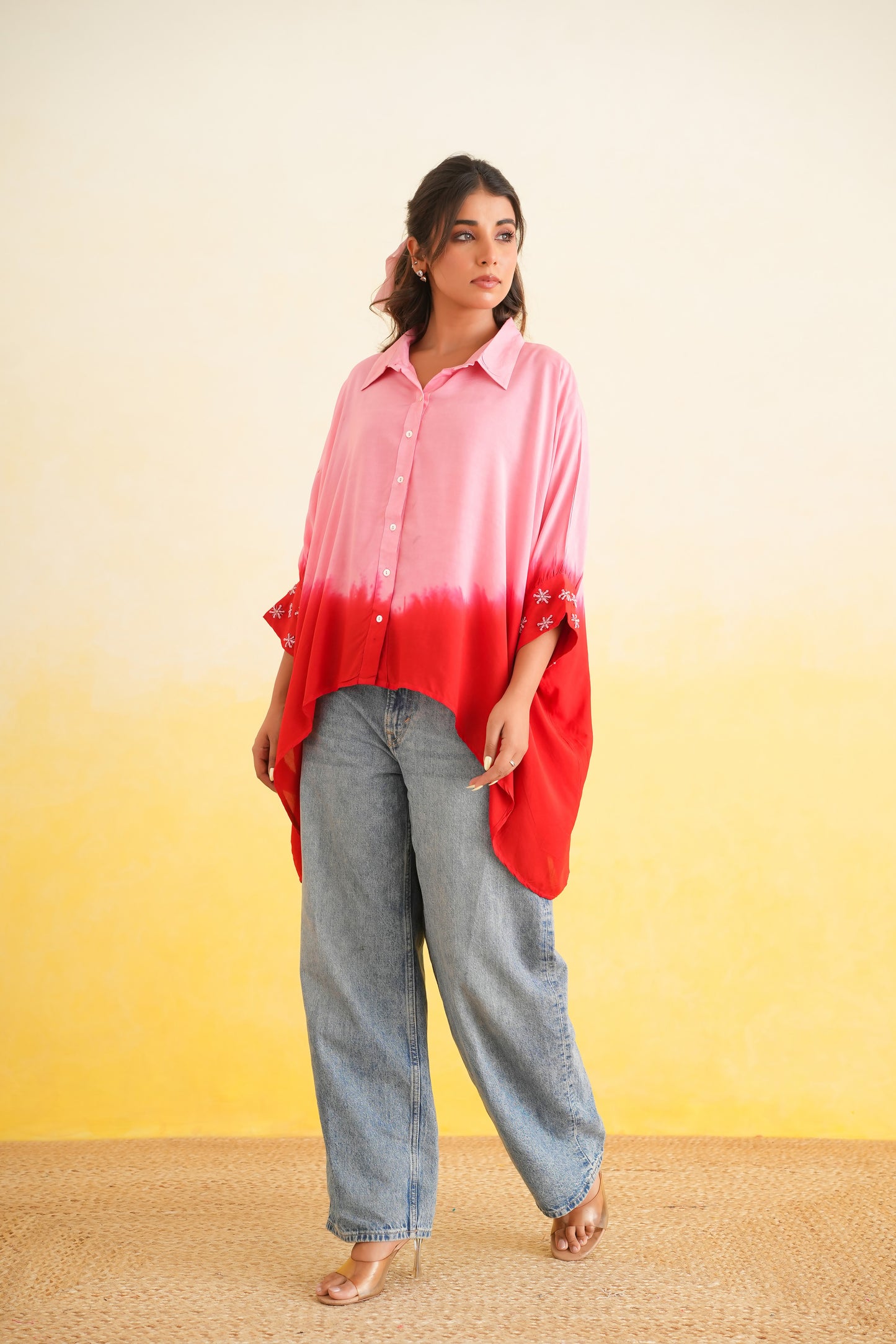 Ombre Shirt (Pink & Red)