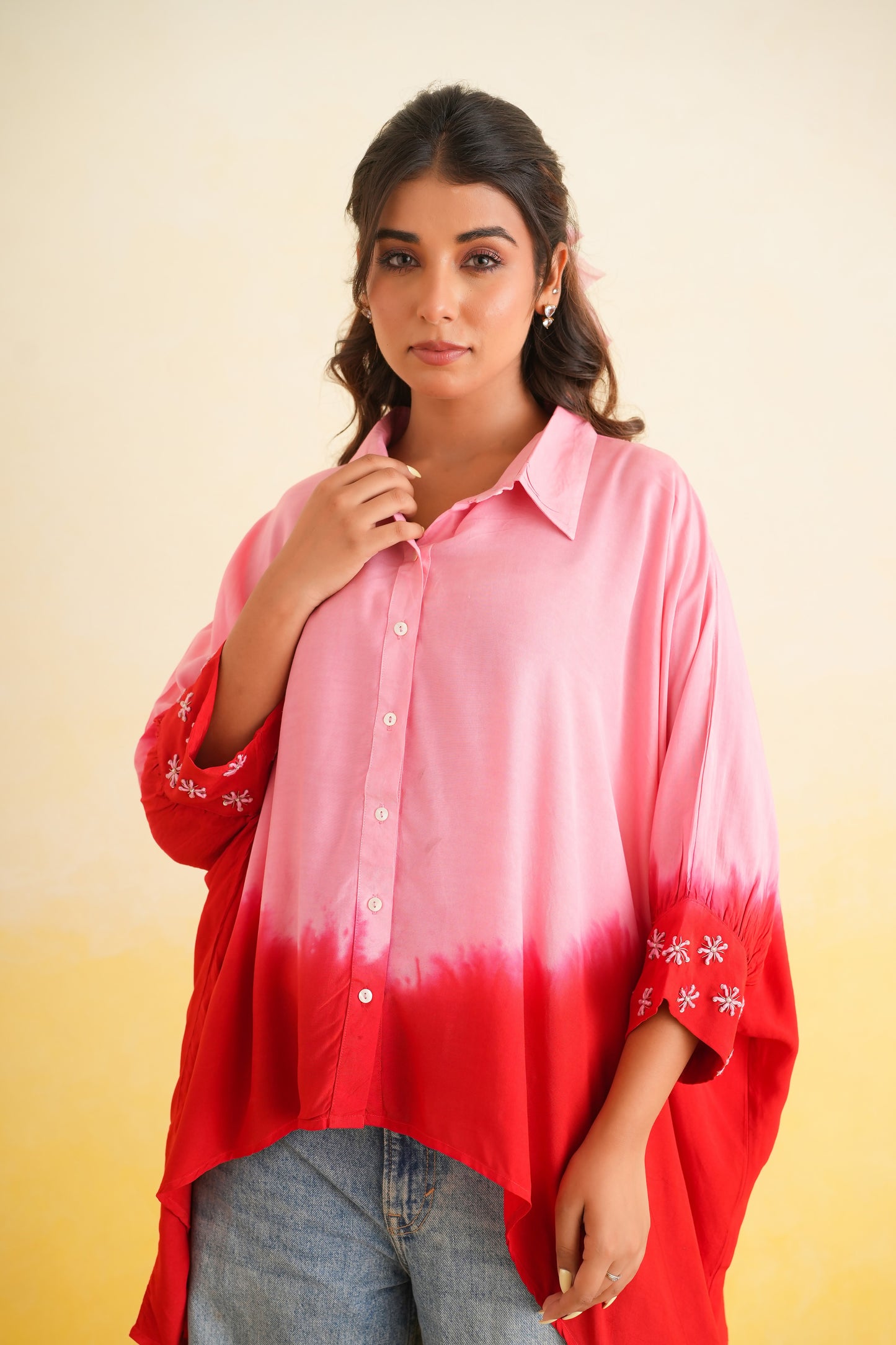 Ombre Shirt (Pink & Red)
