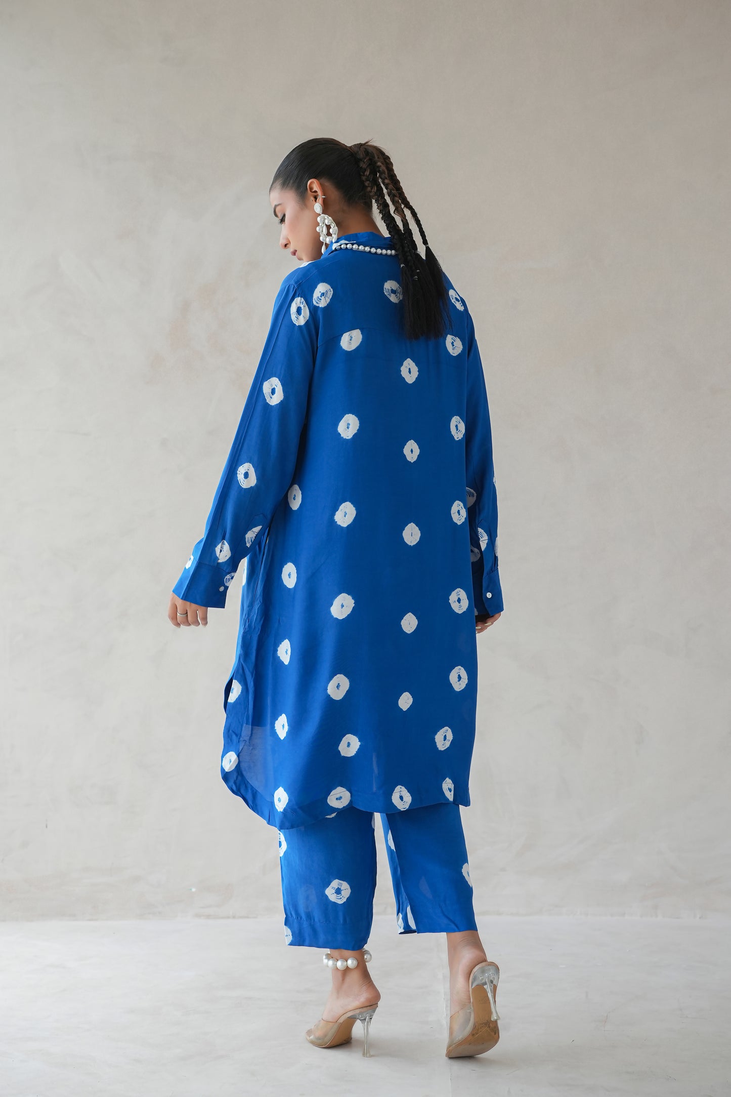 Bandhani Co-ord Set(Blue)