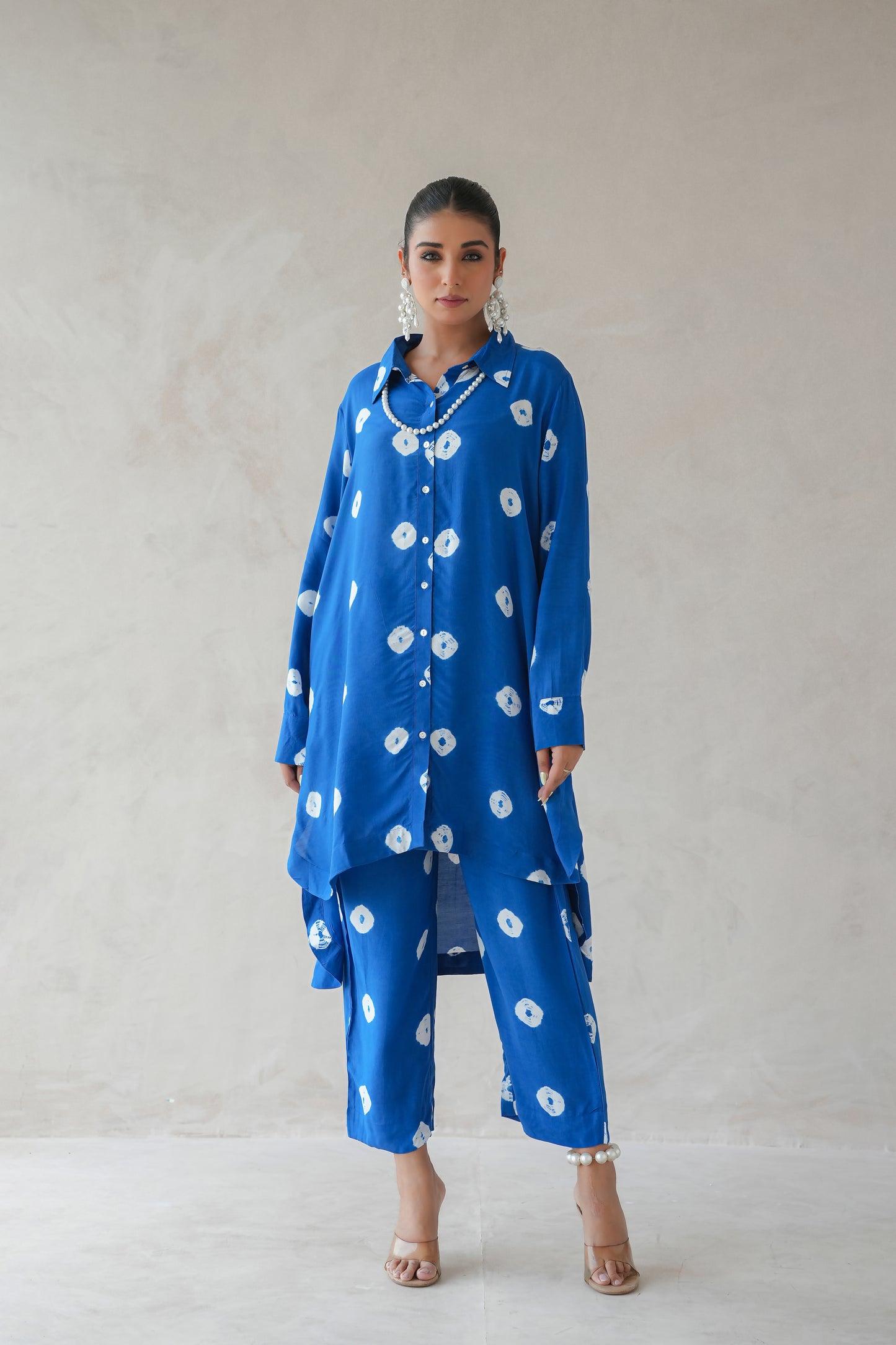 Bandhani Co-ord Set(Blue)