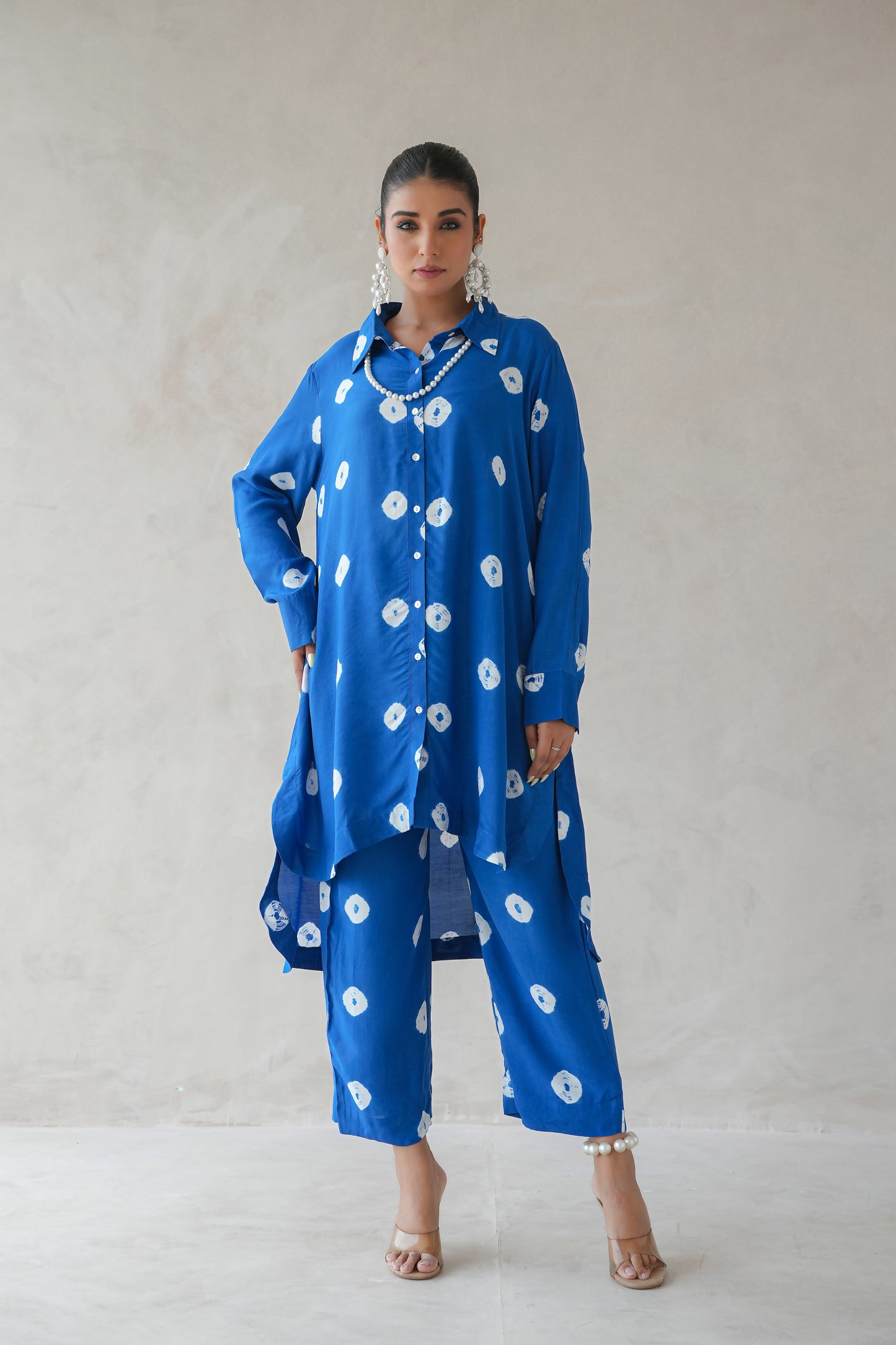 Bandhani Co-ord Set(Blue)