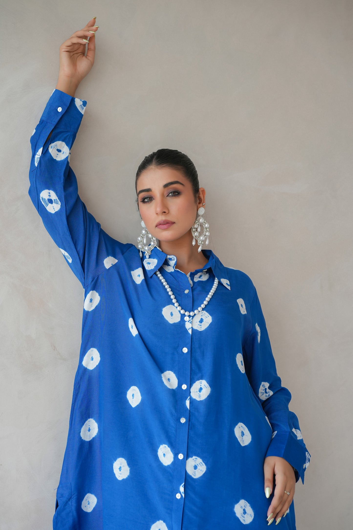 Bandhani Co-ord Set(Blue)
