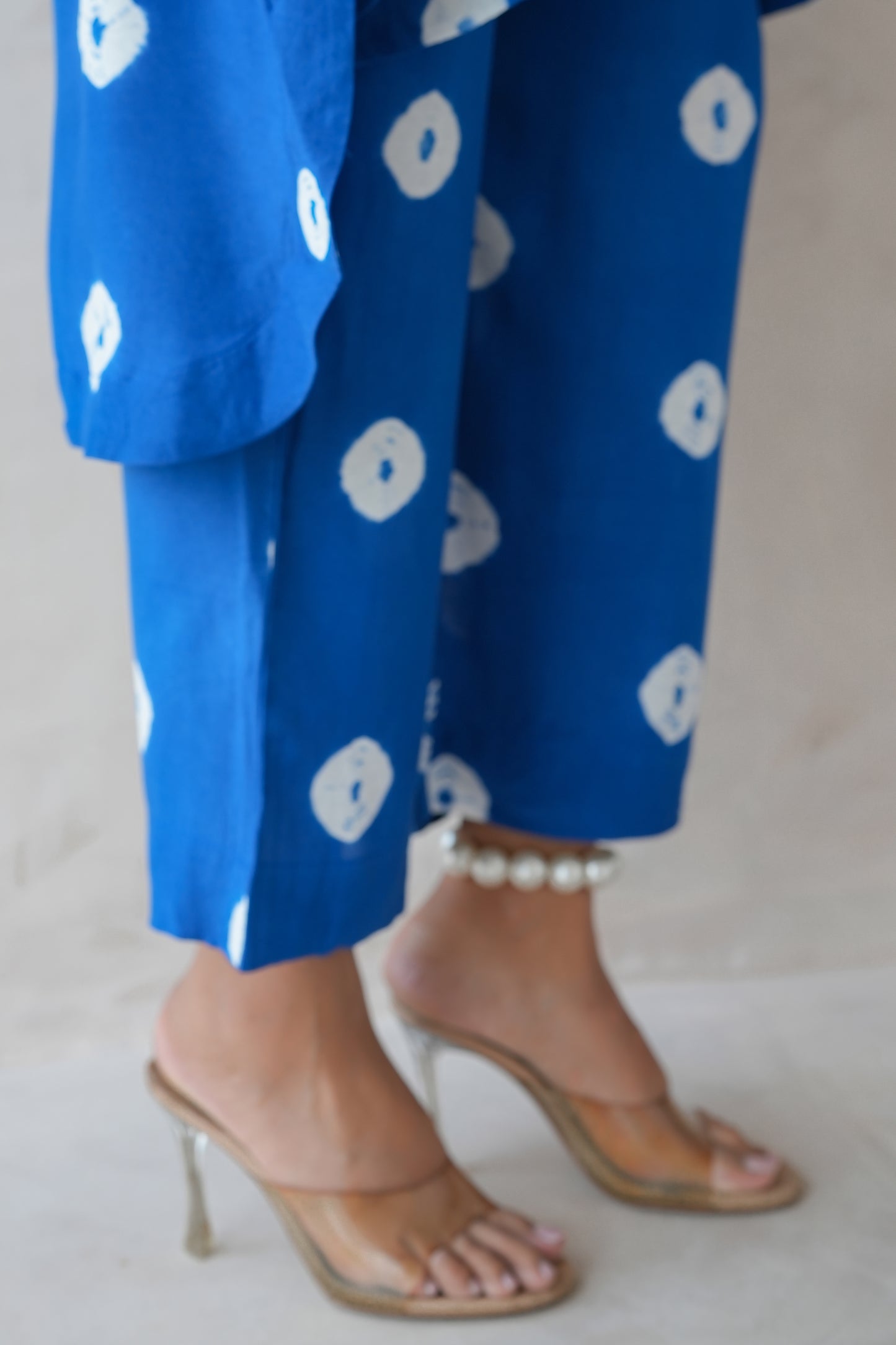 Bandhani Co-ord Set(Blue)