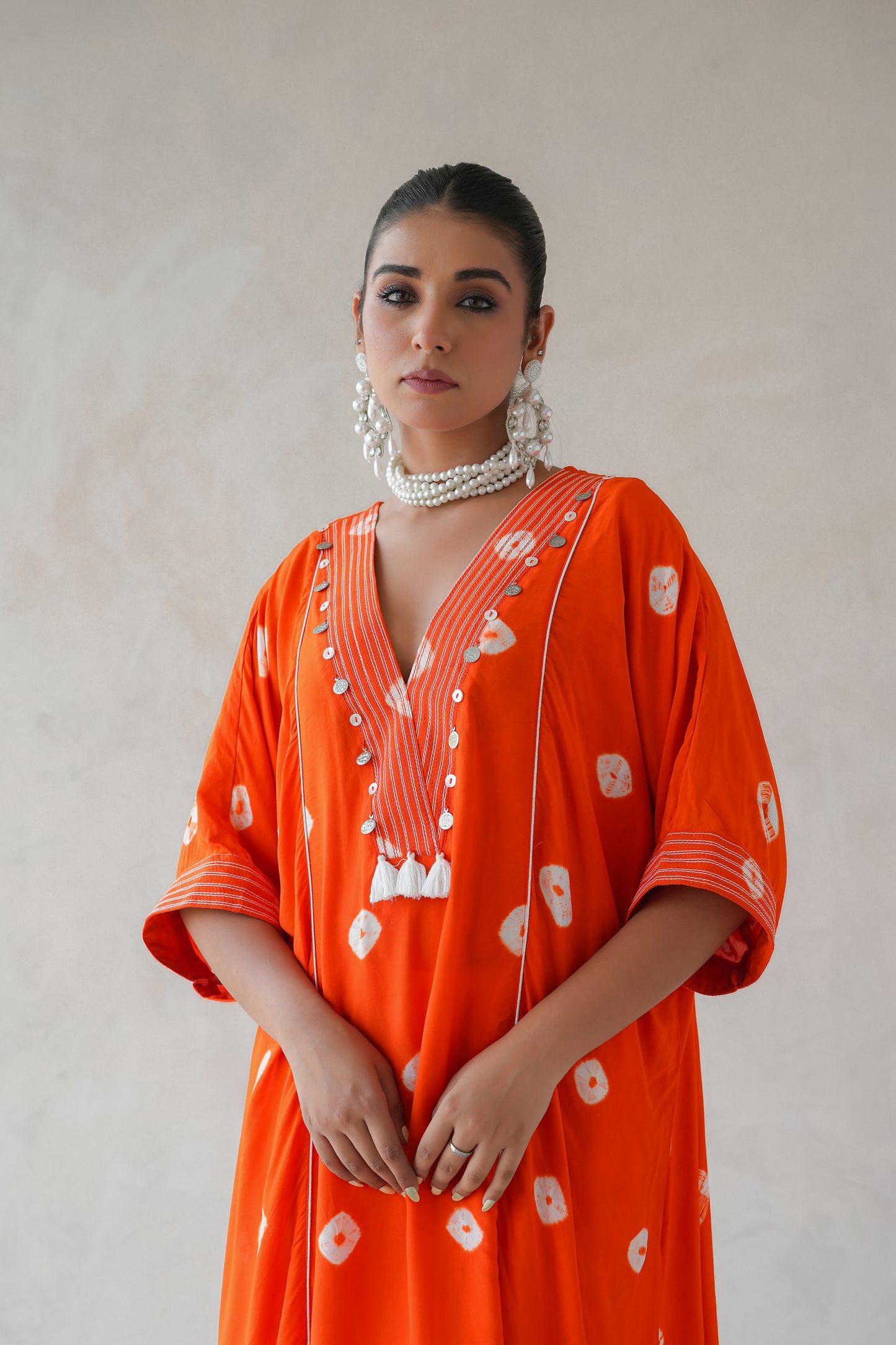 Bandhani Kaftan Set
