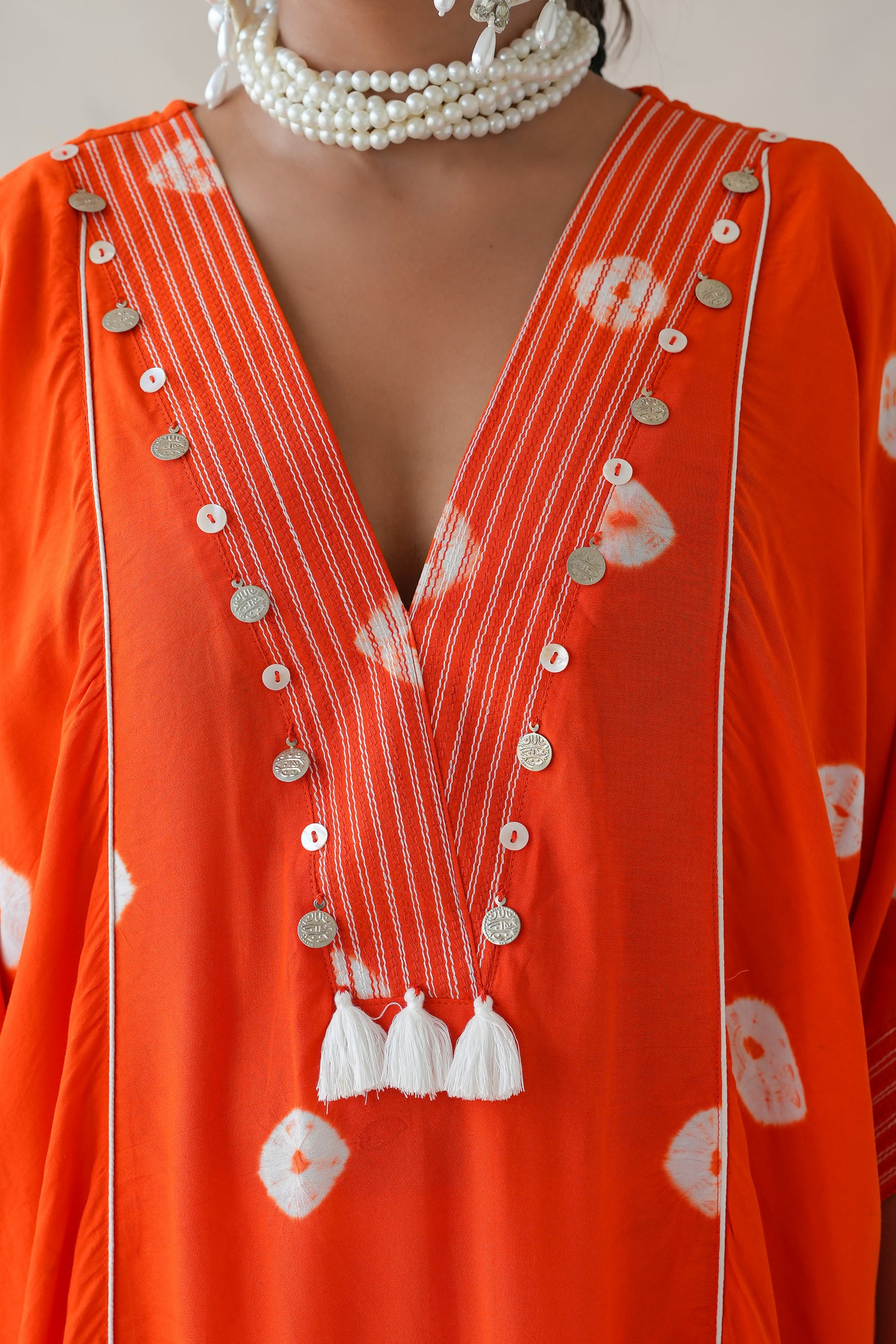 Bandhani Kaftan Set