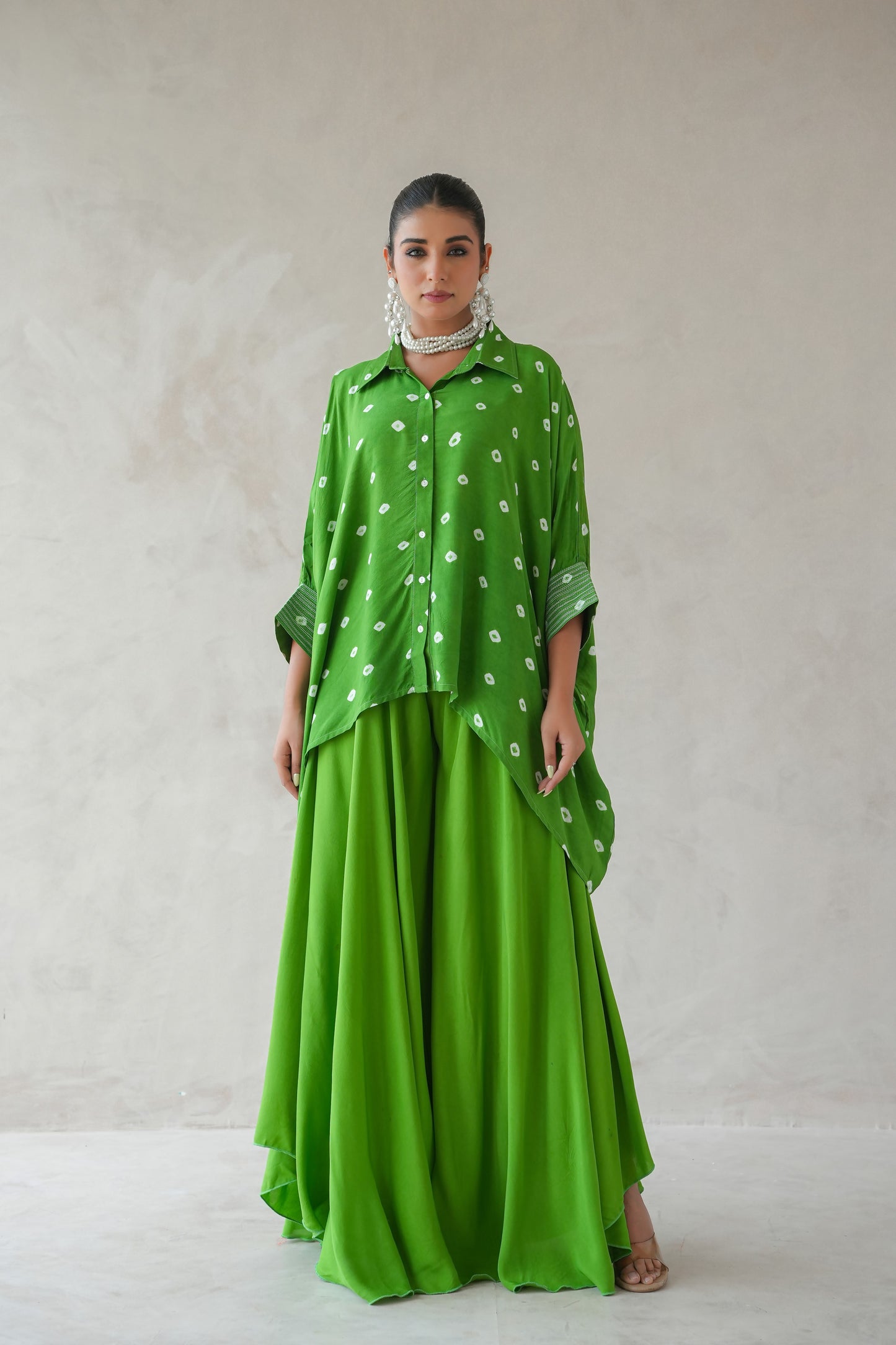 Bandhani Shirt (Green)