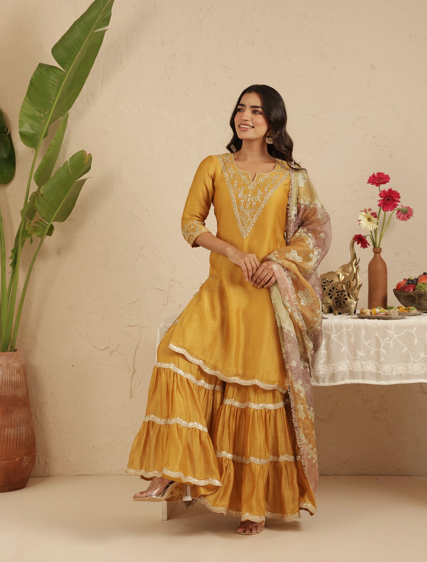 Dull Gold Garara Set