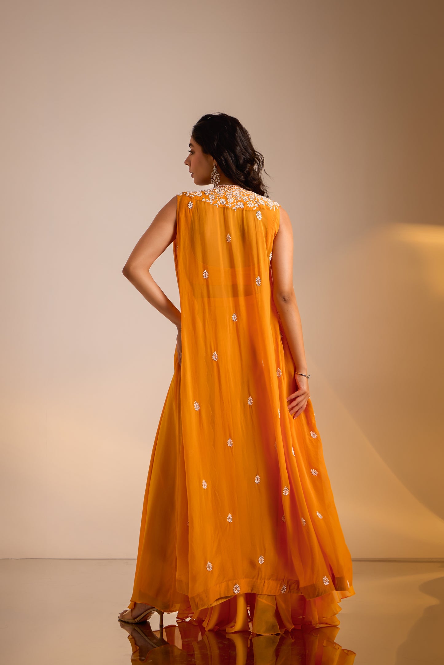 Embellished Plazzos set with Cape