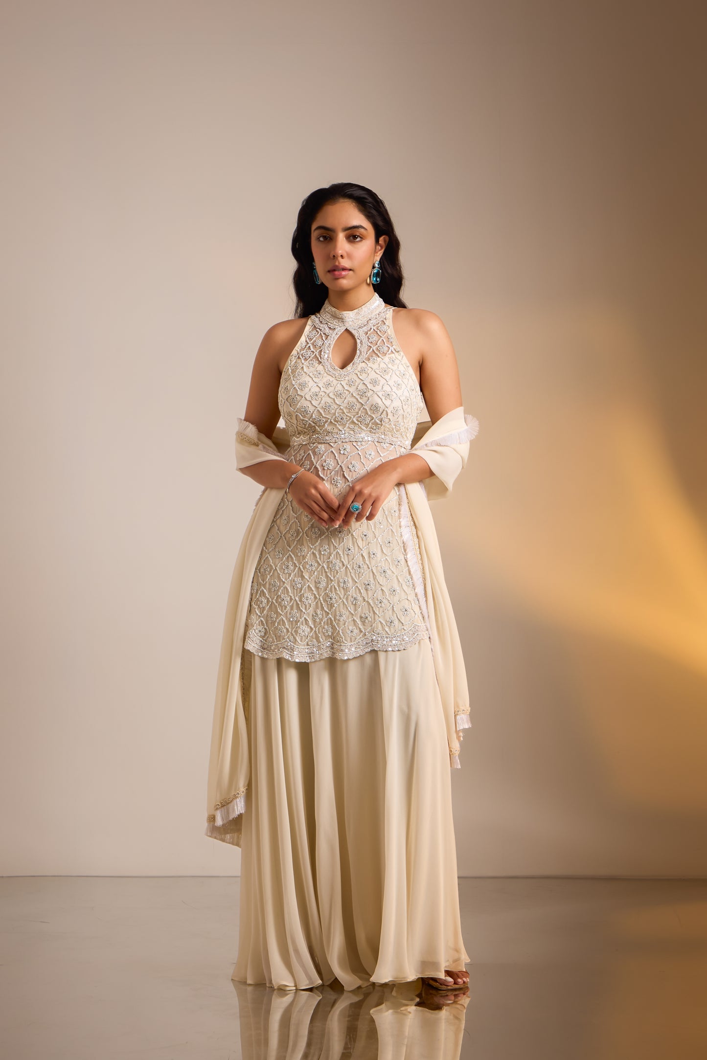 Embellished Sharara set