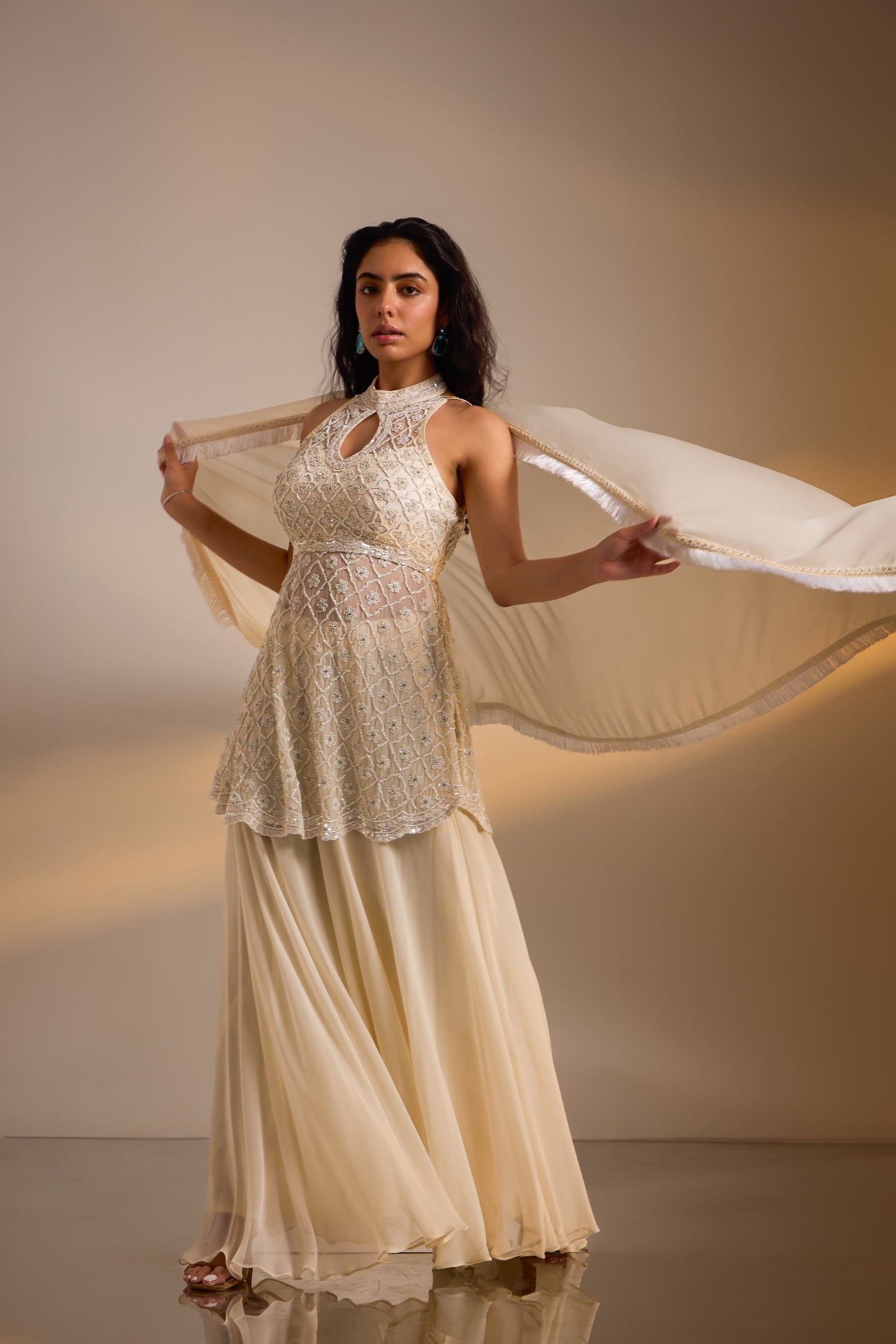 Embellished Sharara set