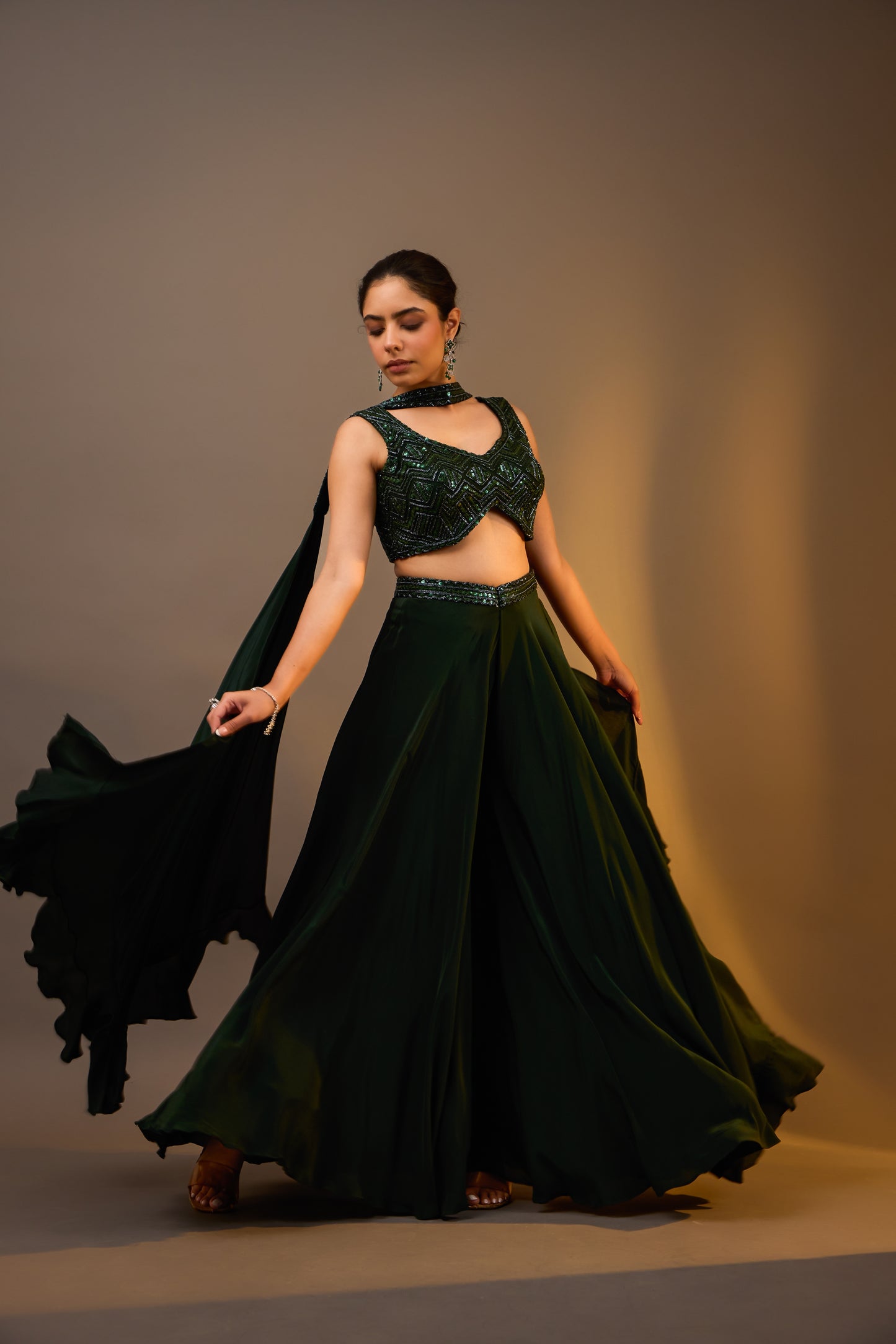 Embellished Sharara set with Dupatta