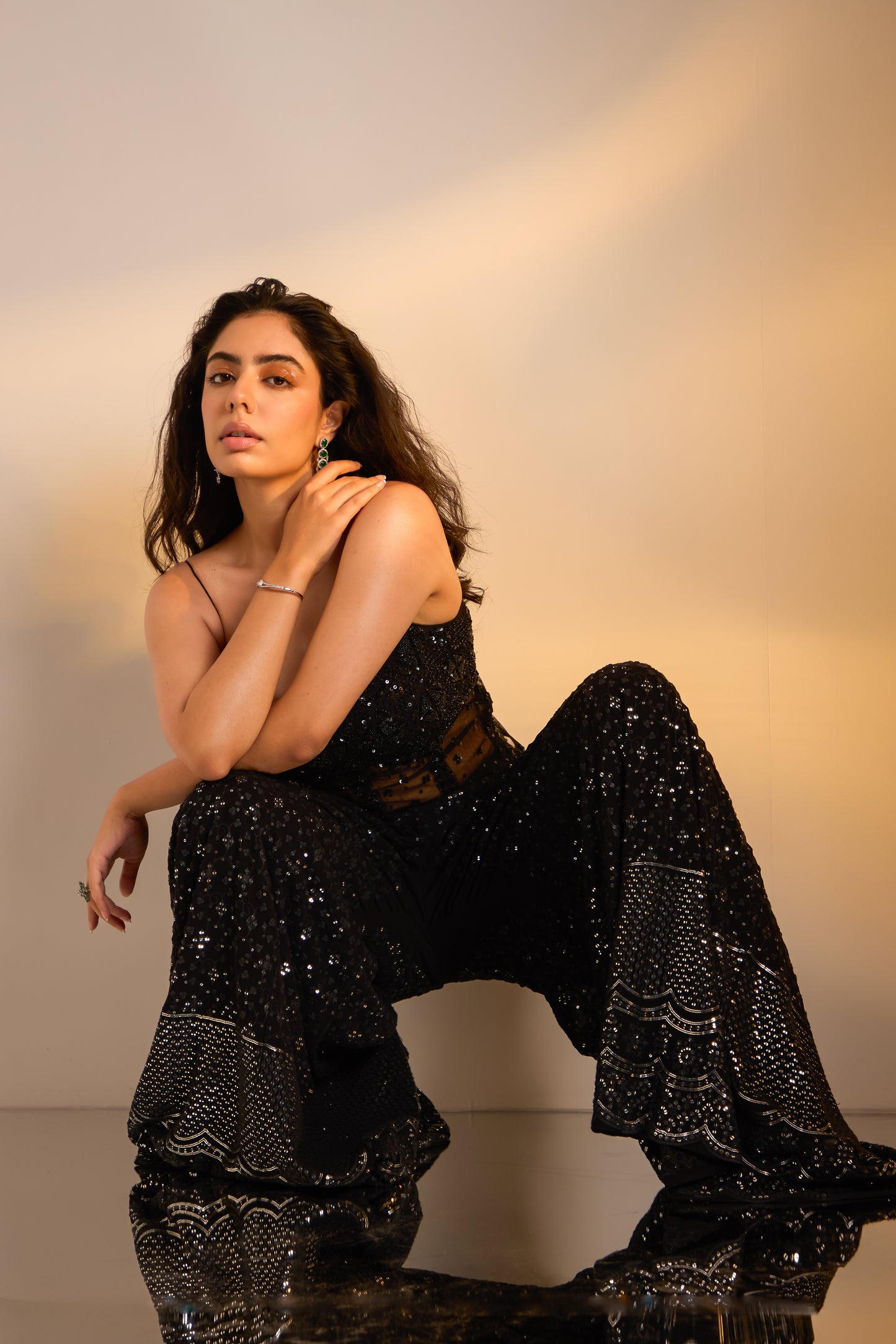 Embellished Corset Sharara Set