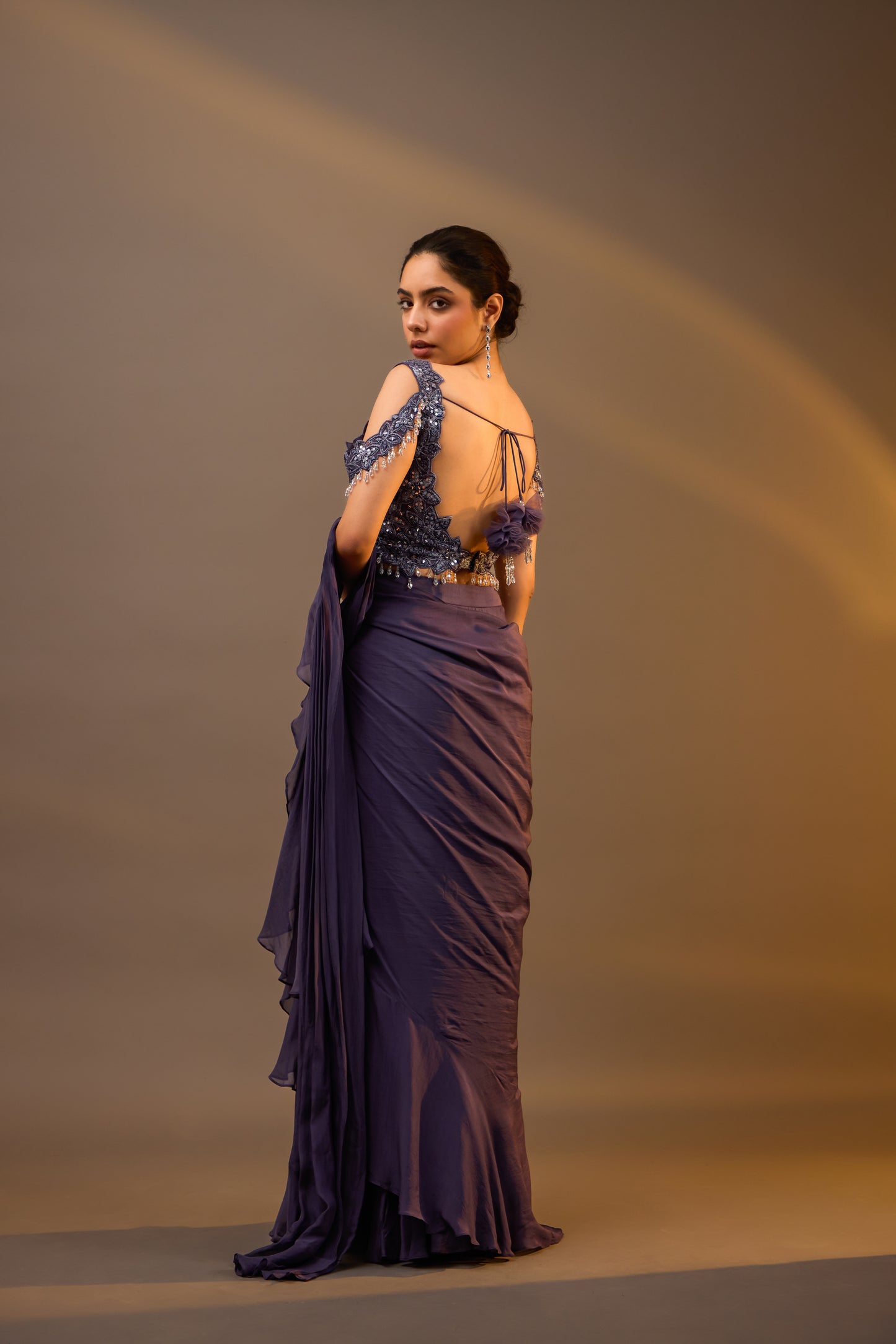 Embellished Pre Draped Lehenga Saree