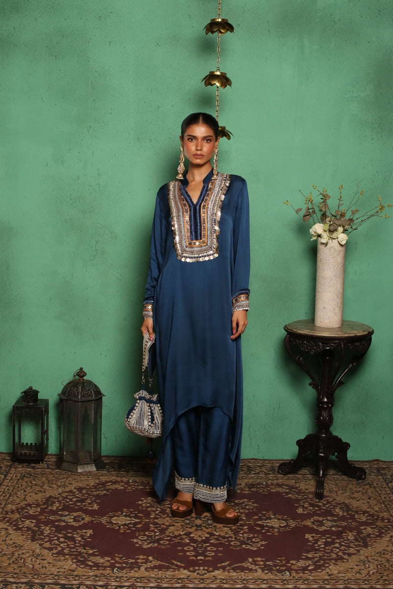 Coin Kurta(Royal Blue)