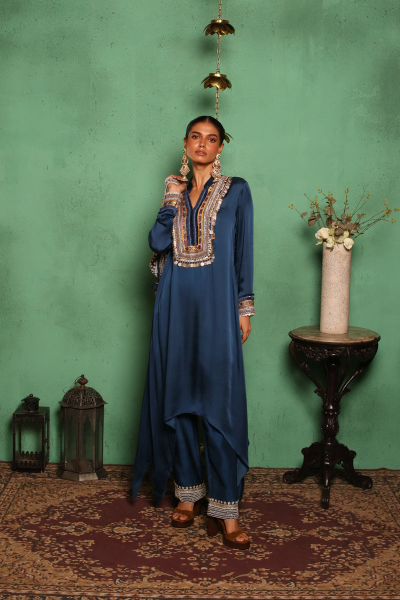 Coin Kurta(Royal Blue)