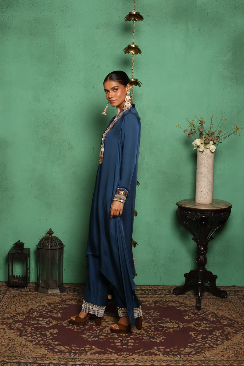 Coin Kurta(Royal Blue)
