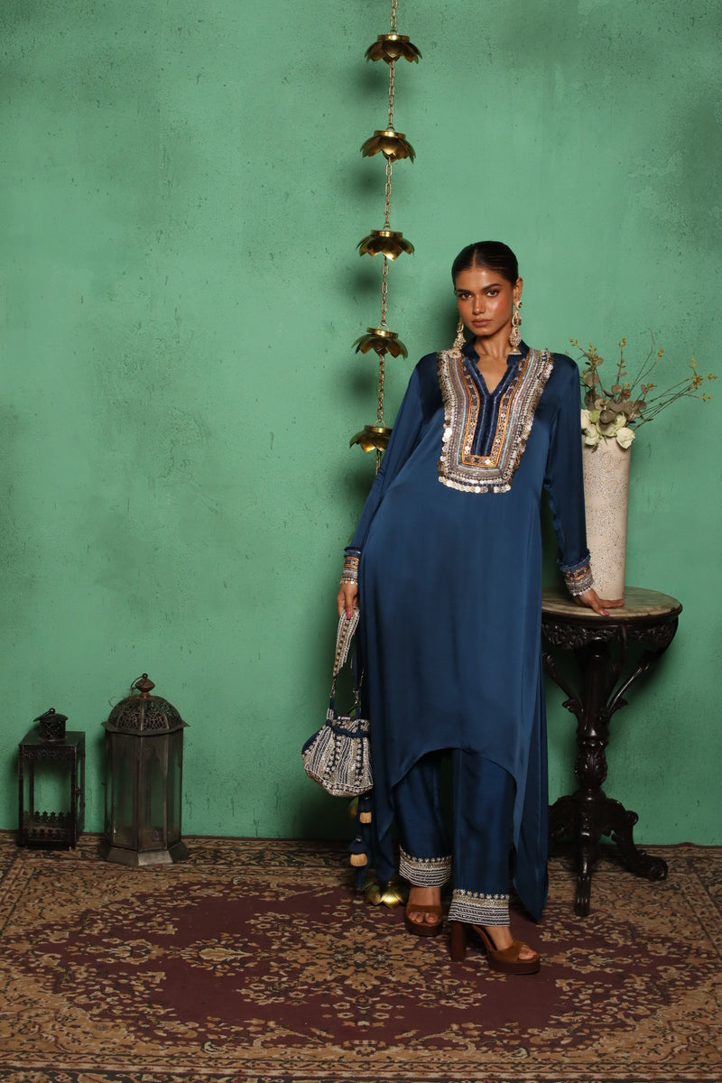 Coin Kurta(Royal Blue)