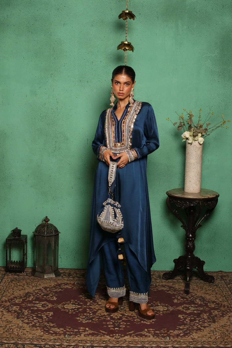 Coin Kurta(Royal Blue)