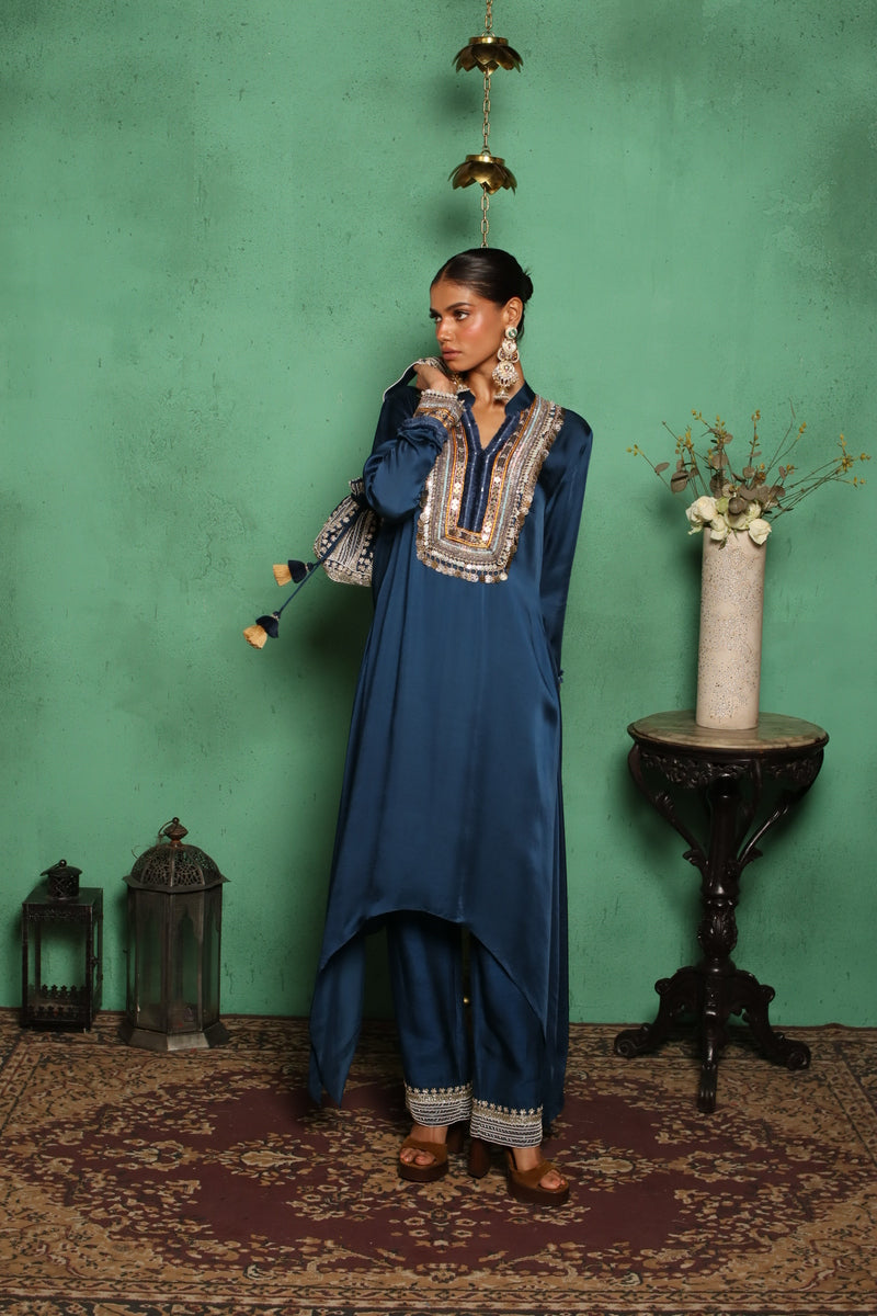Coin Kurta(Royal Blue)