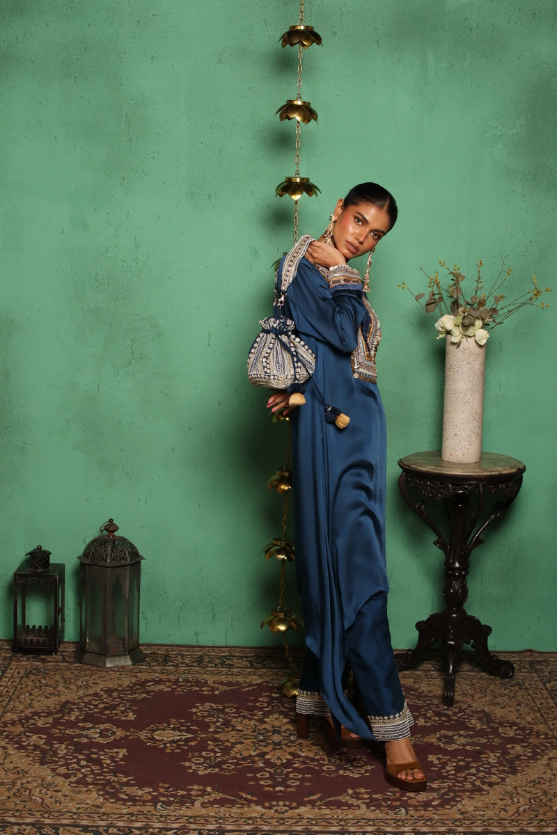 Coin Kurta(Royal Blue)