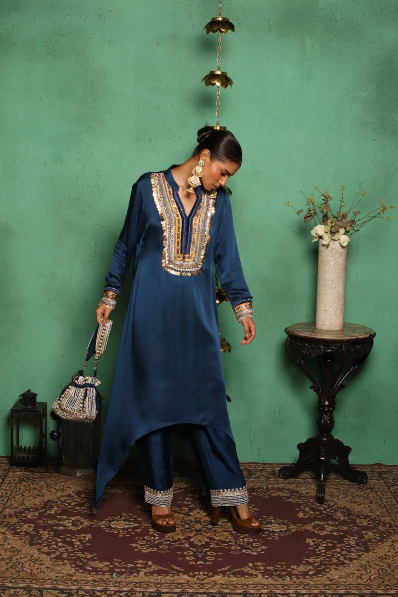 Coin Kurta(Royal Blue)