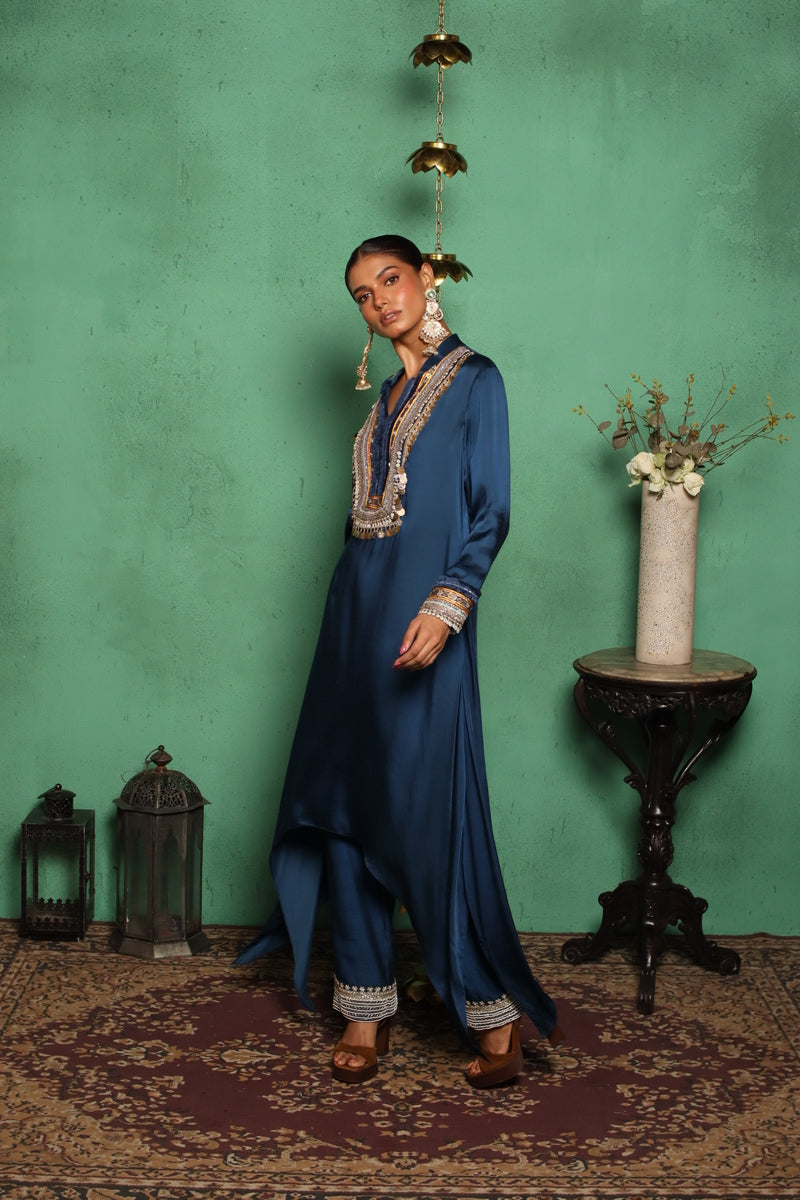 Coin Kurta(Royal Blue)