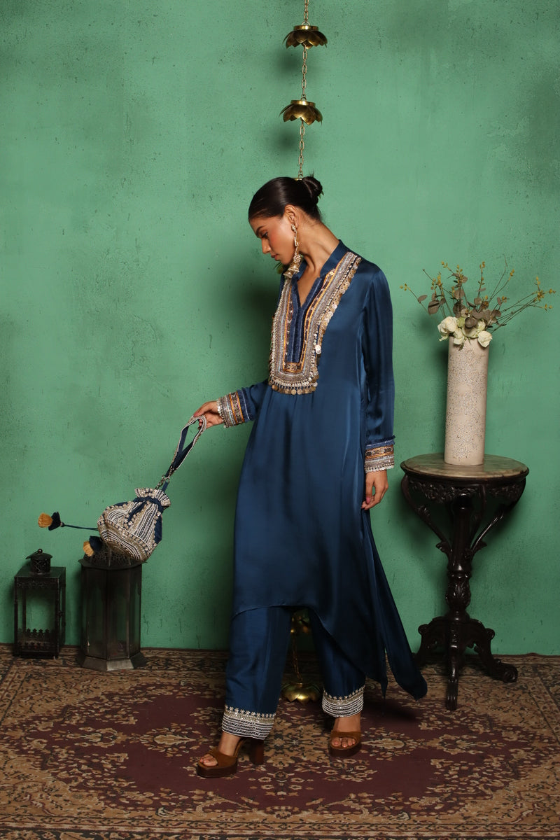 Coin Kurta(Royal Blue)