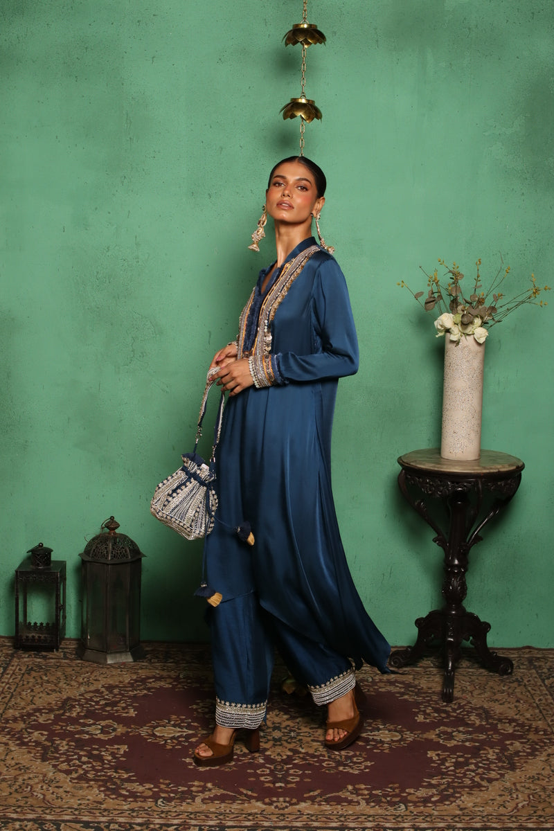 Coin Kurta(Royal Blue)