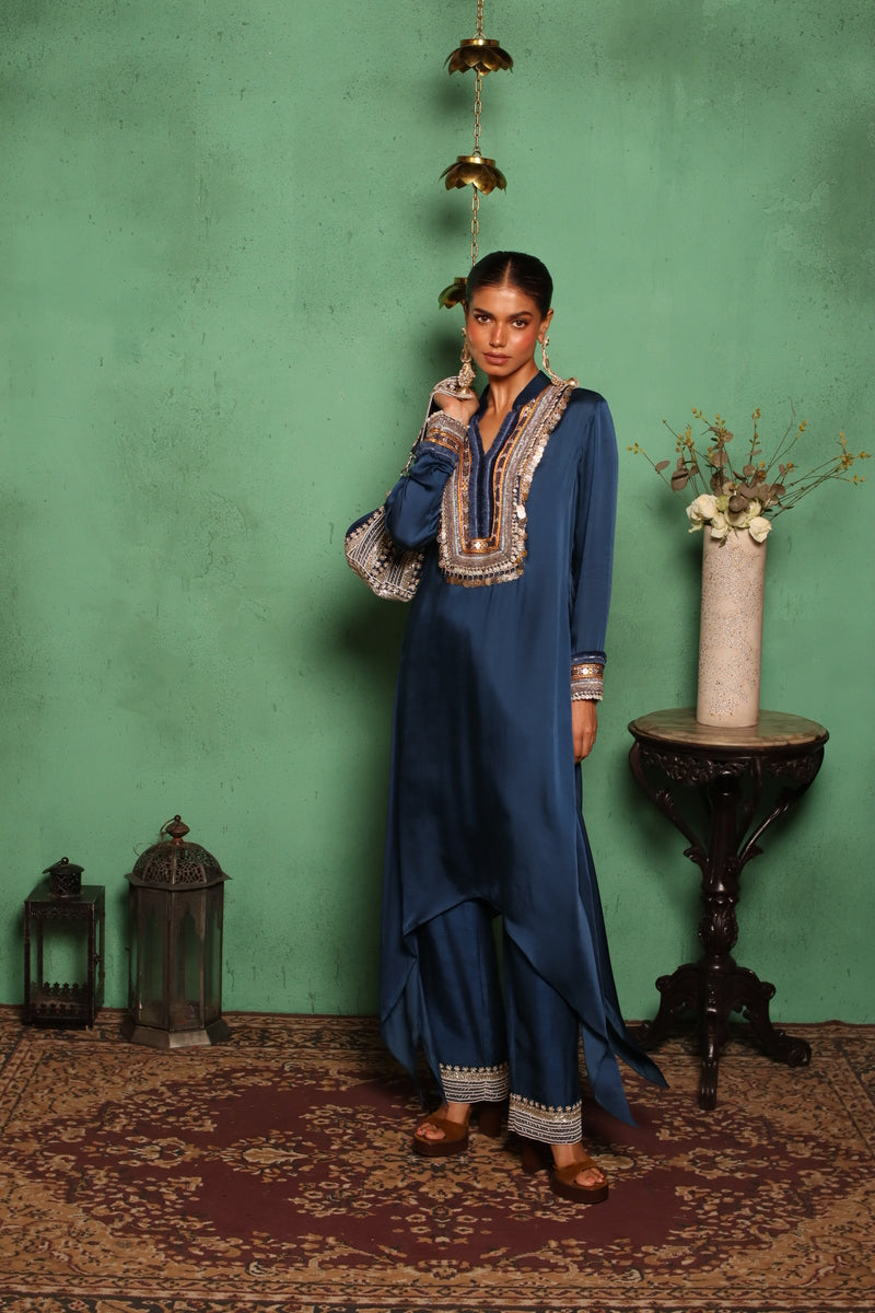 Coin Kurta(Royal Blue)