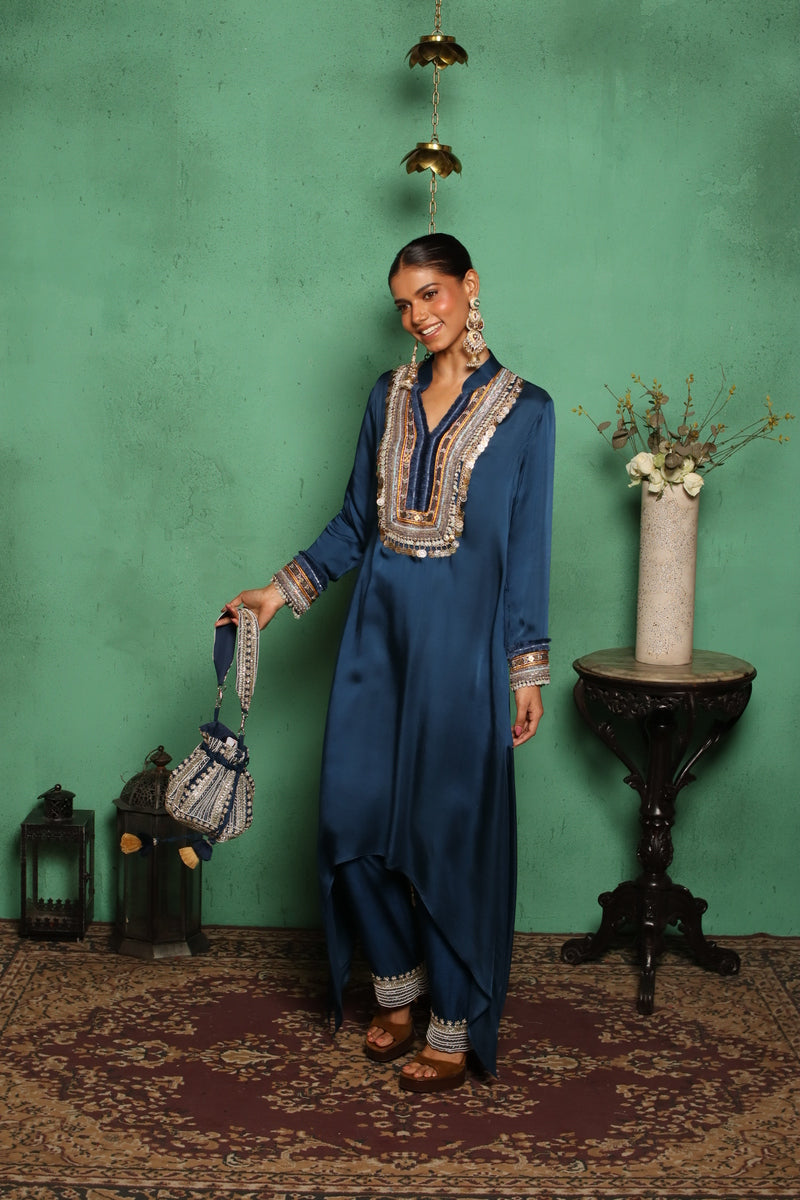 Coin Kurta(Royal Blue)