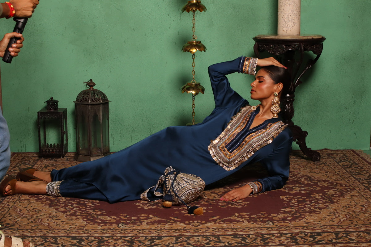 Coin Kurta(Royal Blue)