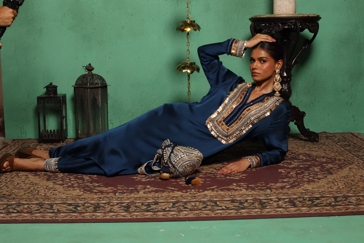 Coin Kurta(Royal Blue)