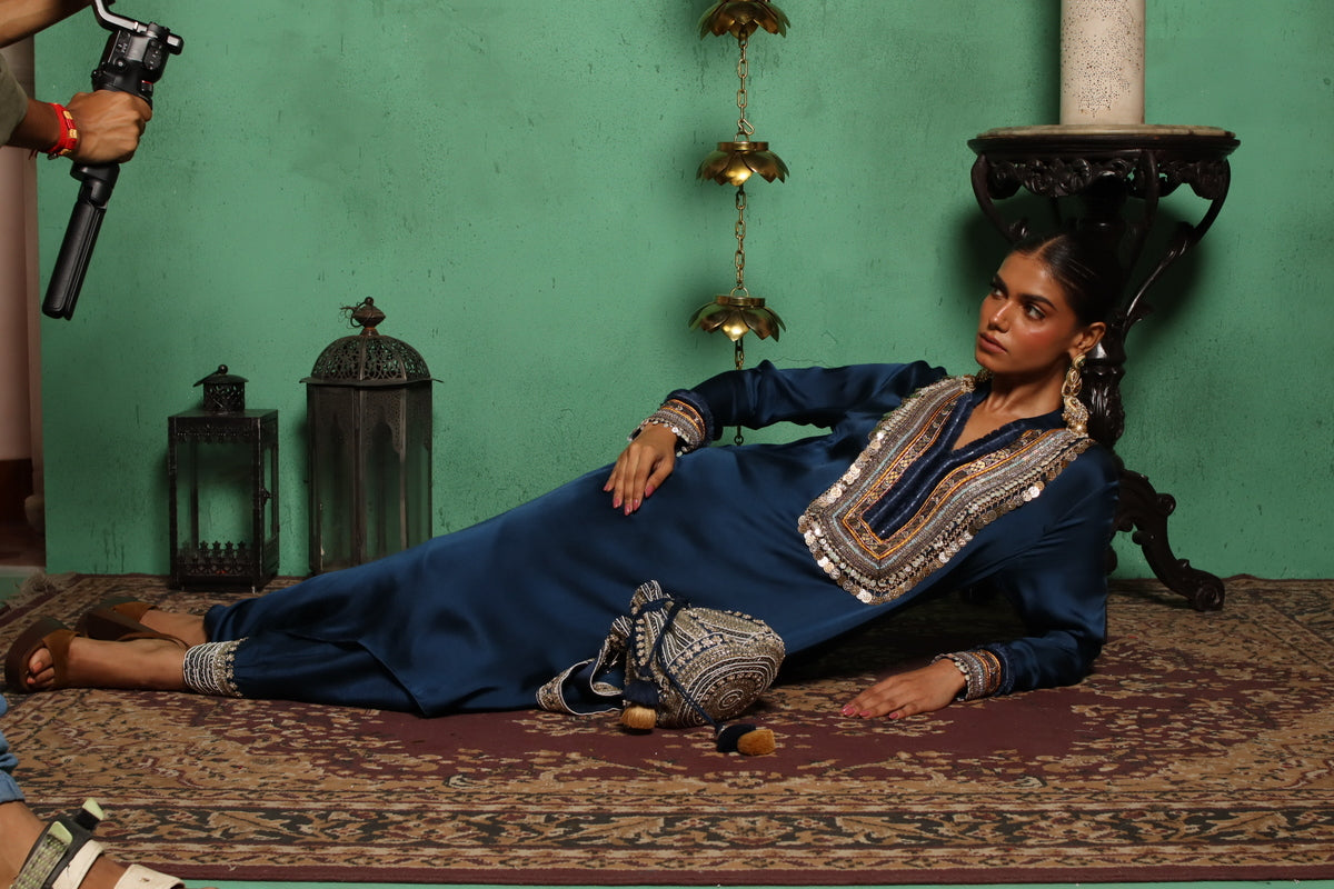 Coin Kurta(Royal Blue)