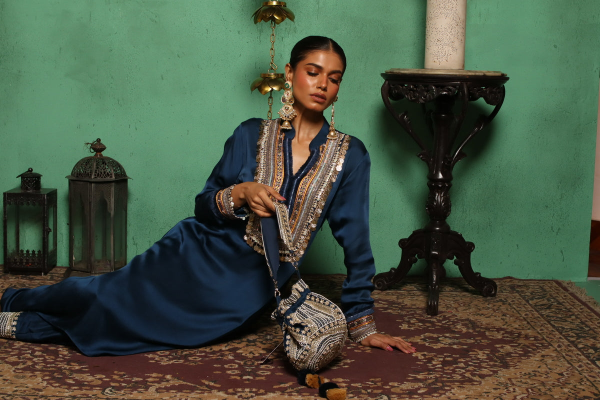 Coin Kurta(Royal Blue)