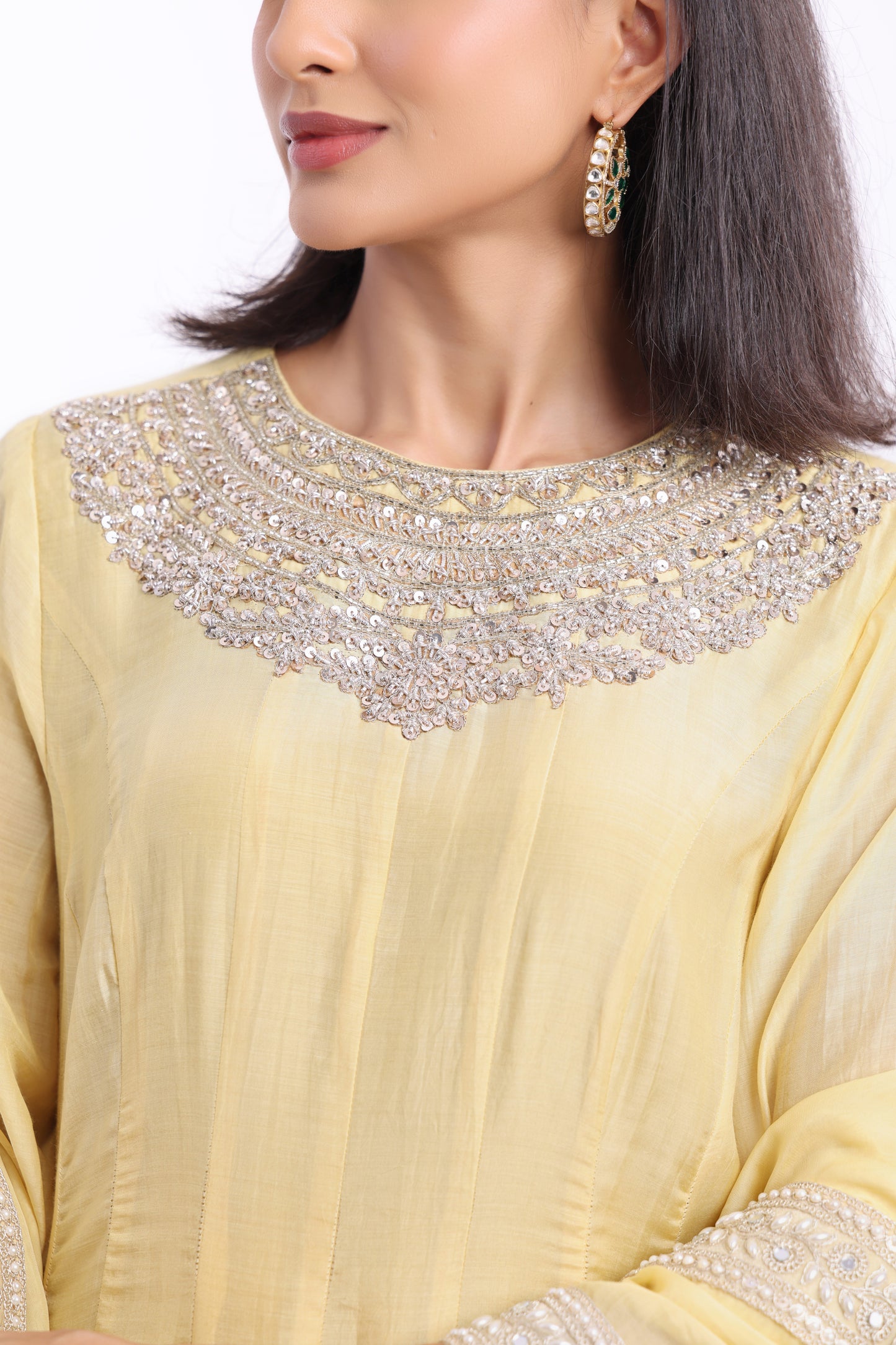 Anarkali Dupatta set with Narrow Salwar set