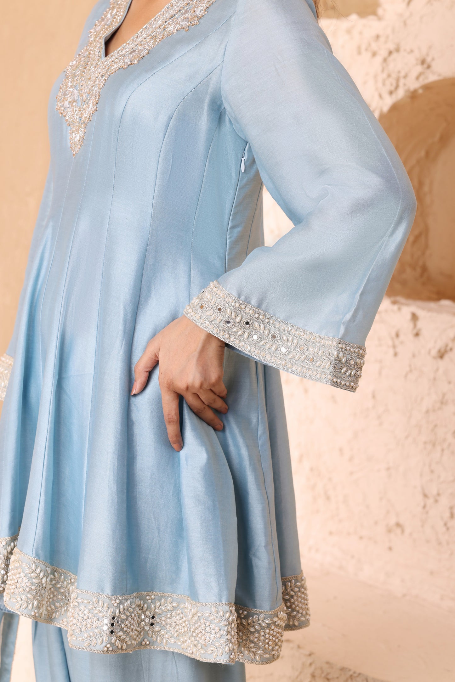 Anarkali dupatta set, Dupatta with Narrow Salwar set