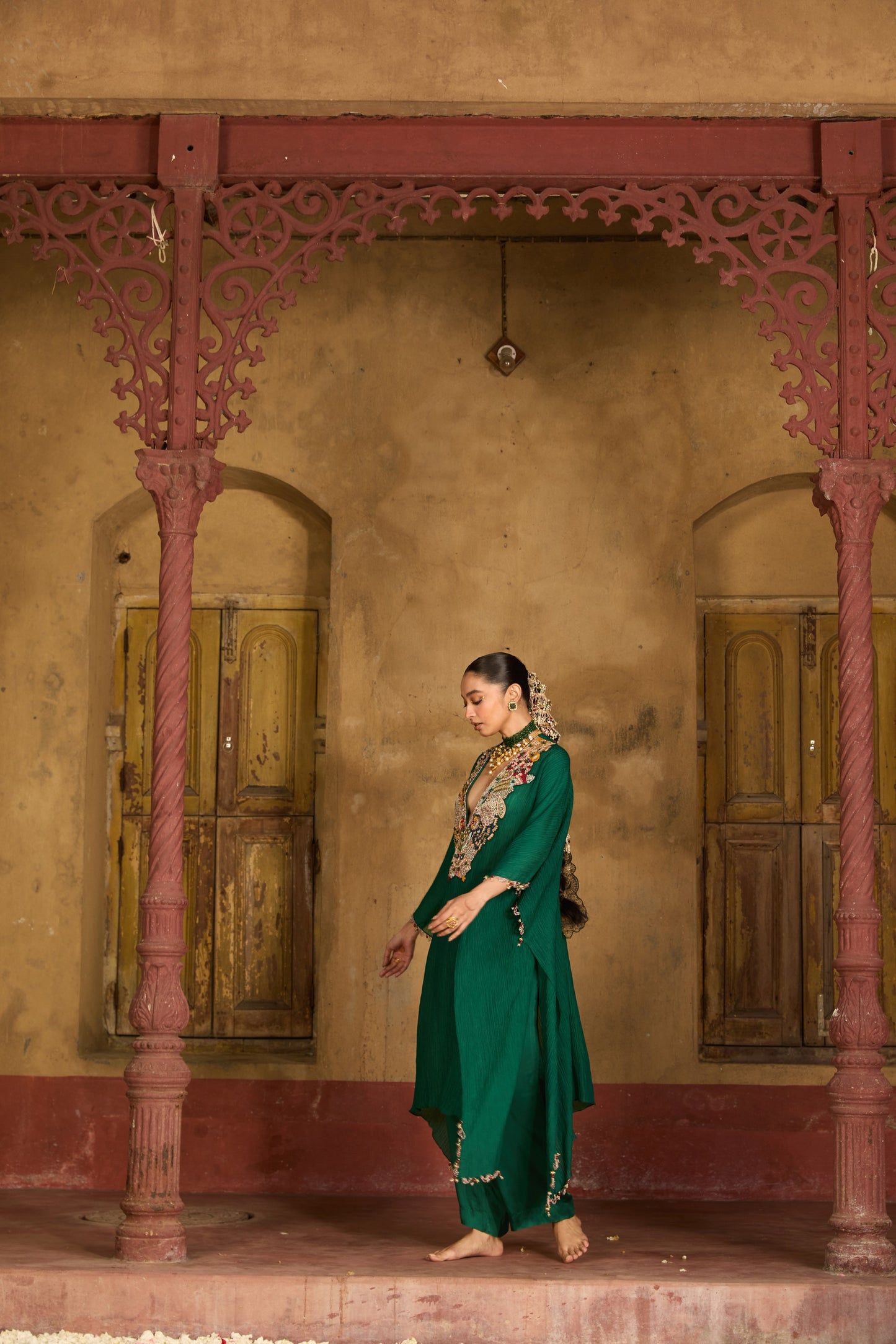 Jewel toned fuschia crinkle