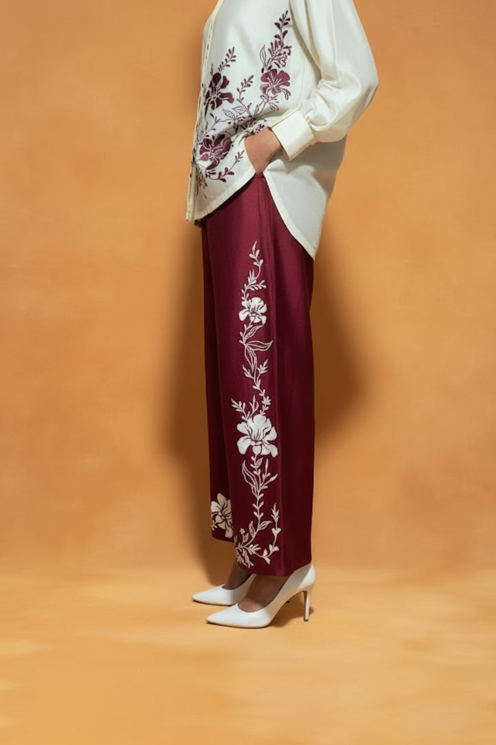riganiI Maroon Mirage Co ord Set